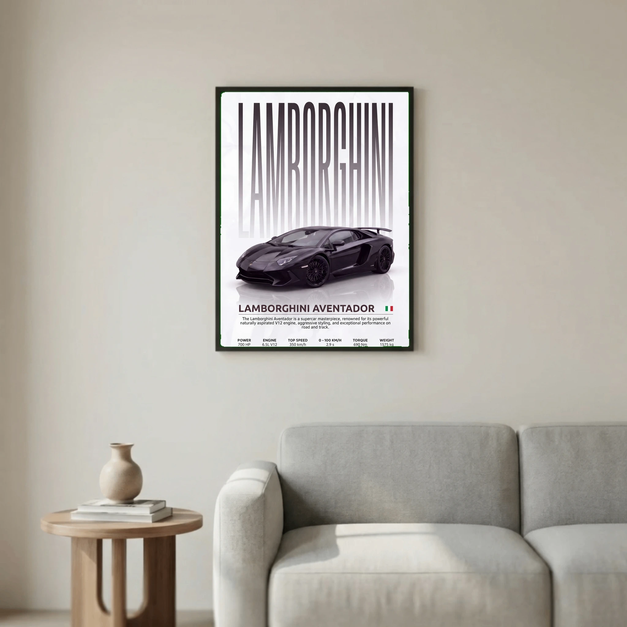 Lamborghini Aventador Poster – Modern Supercar Wall Art