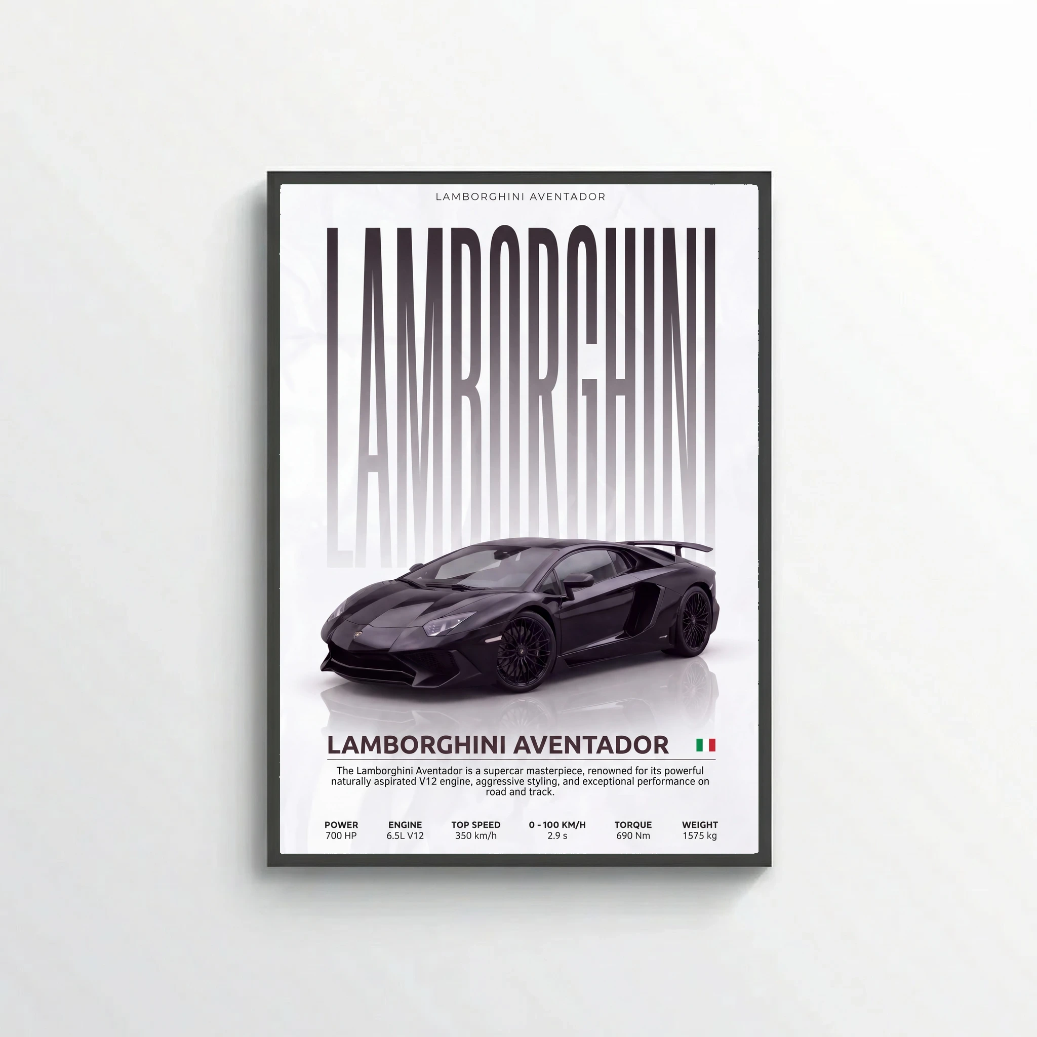Lamborghini Aventador Poster – Modern Supercar Wall Art