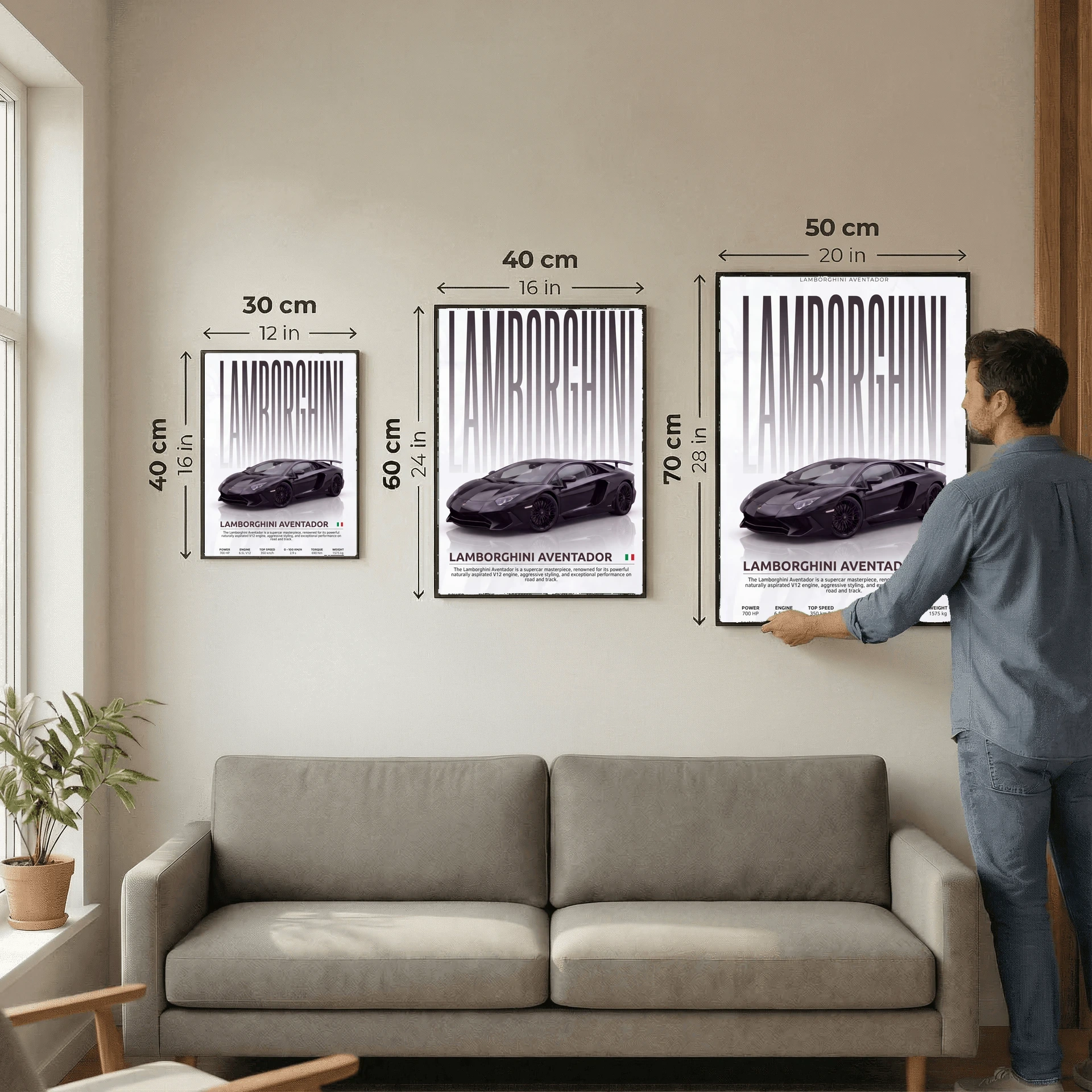 Lamborghini Aventador Poster – Modern Supercar Wall Art