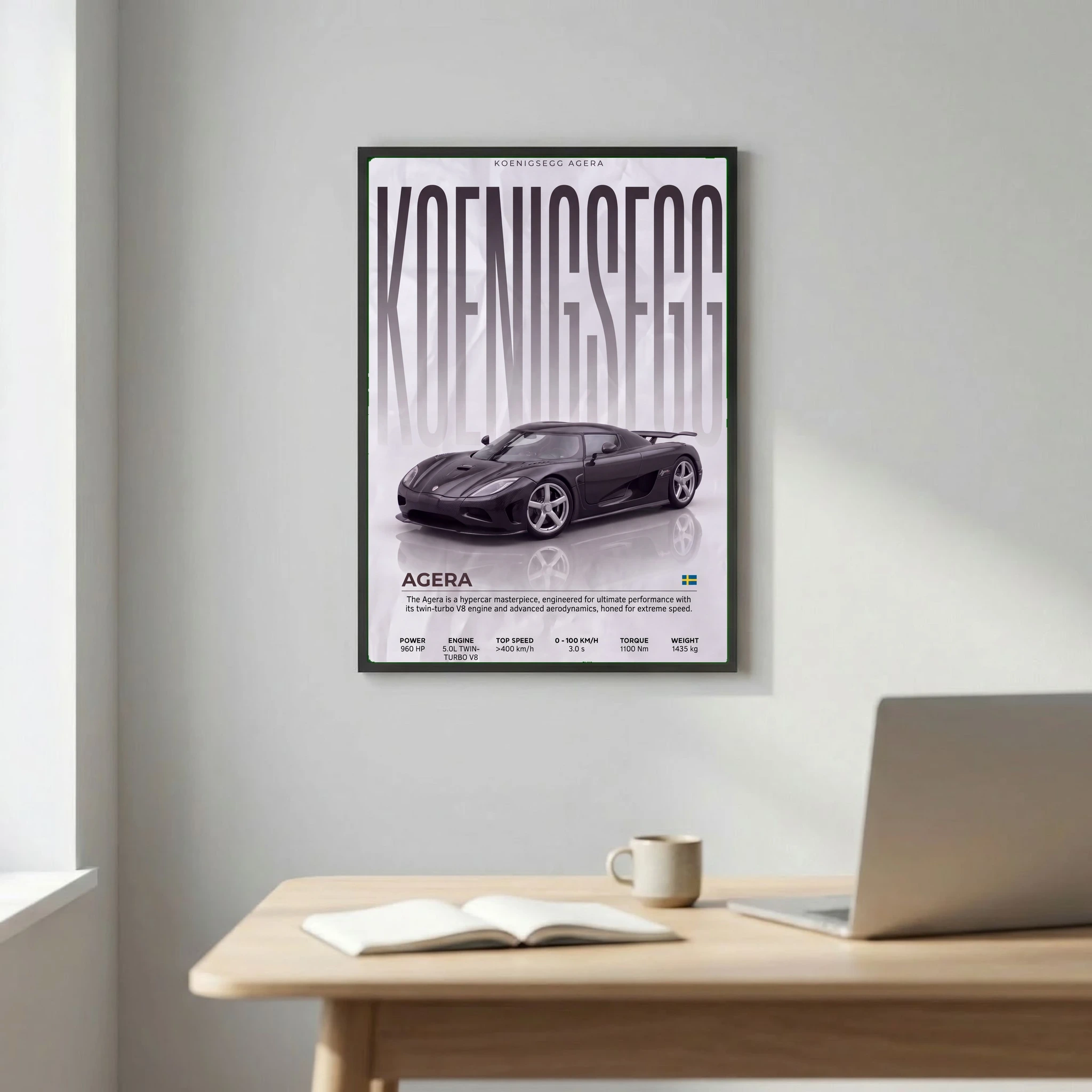 Koenigsegg Agera Poster – Modern Hypercar Wall Art