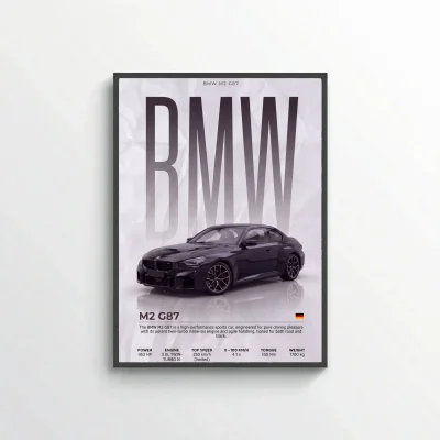 BMW M2 G87 Poster – Modern Performance Car Wall Art