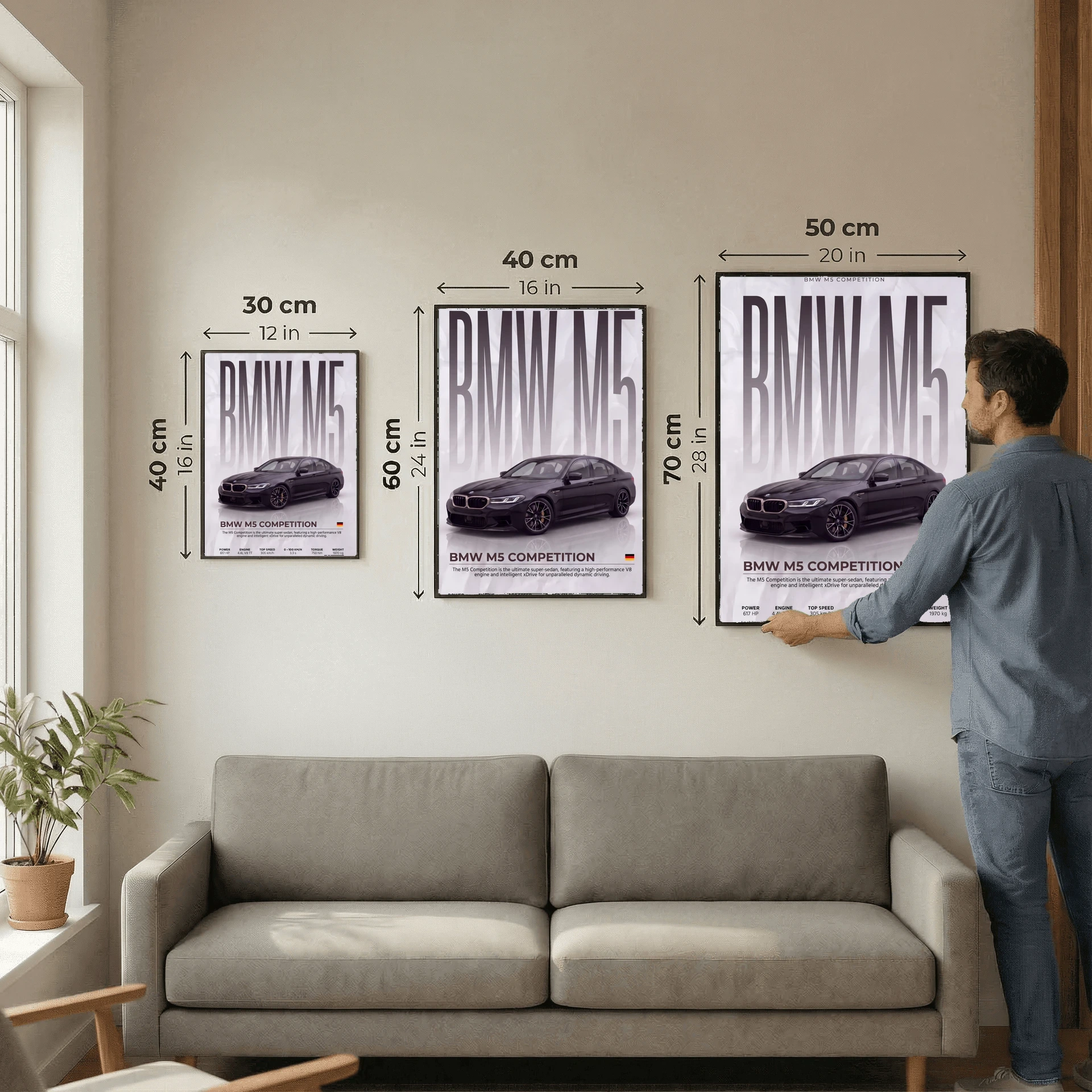 BMW M5 Competition Poster – Modern Performance Car Wall Art