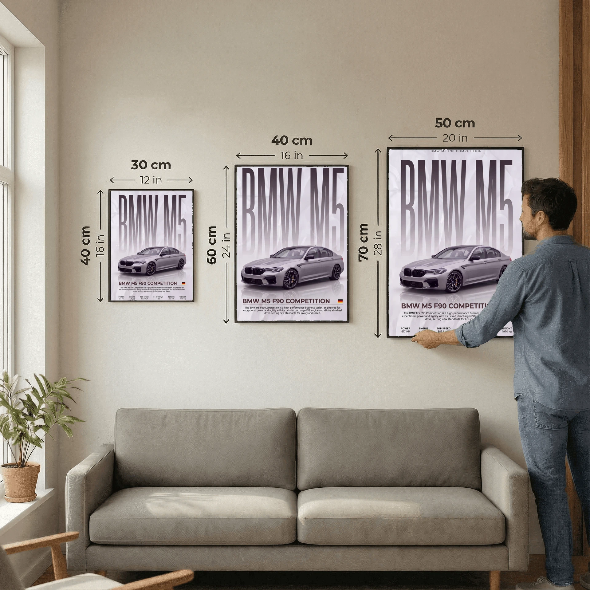 BMW M5 F90 Competition Poster – Modern Performance Car Wall Art