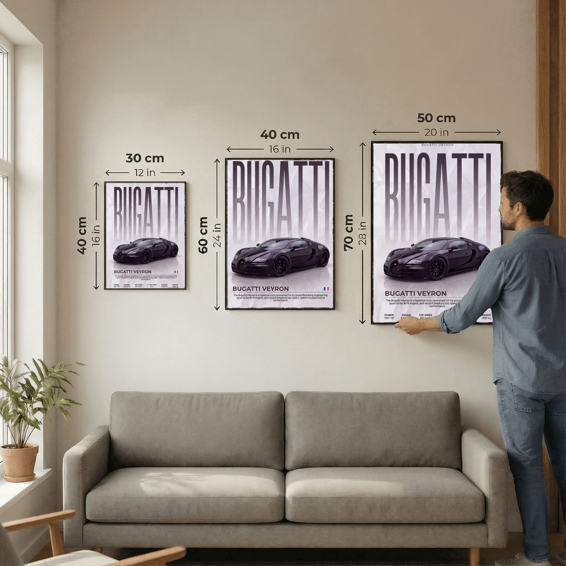 Bugatti Veyron Poster – Modern Hypercar Wall Art
