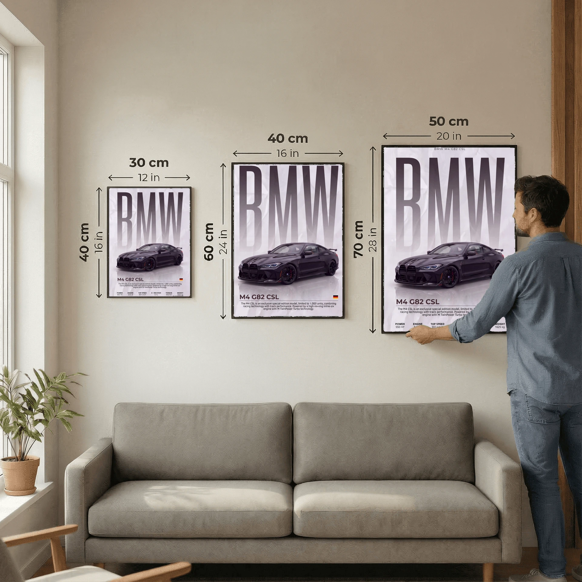 BMW M4 G82 CSL Poster – Modern Performance Car Wall Art