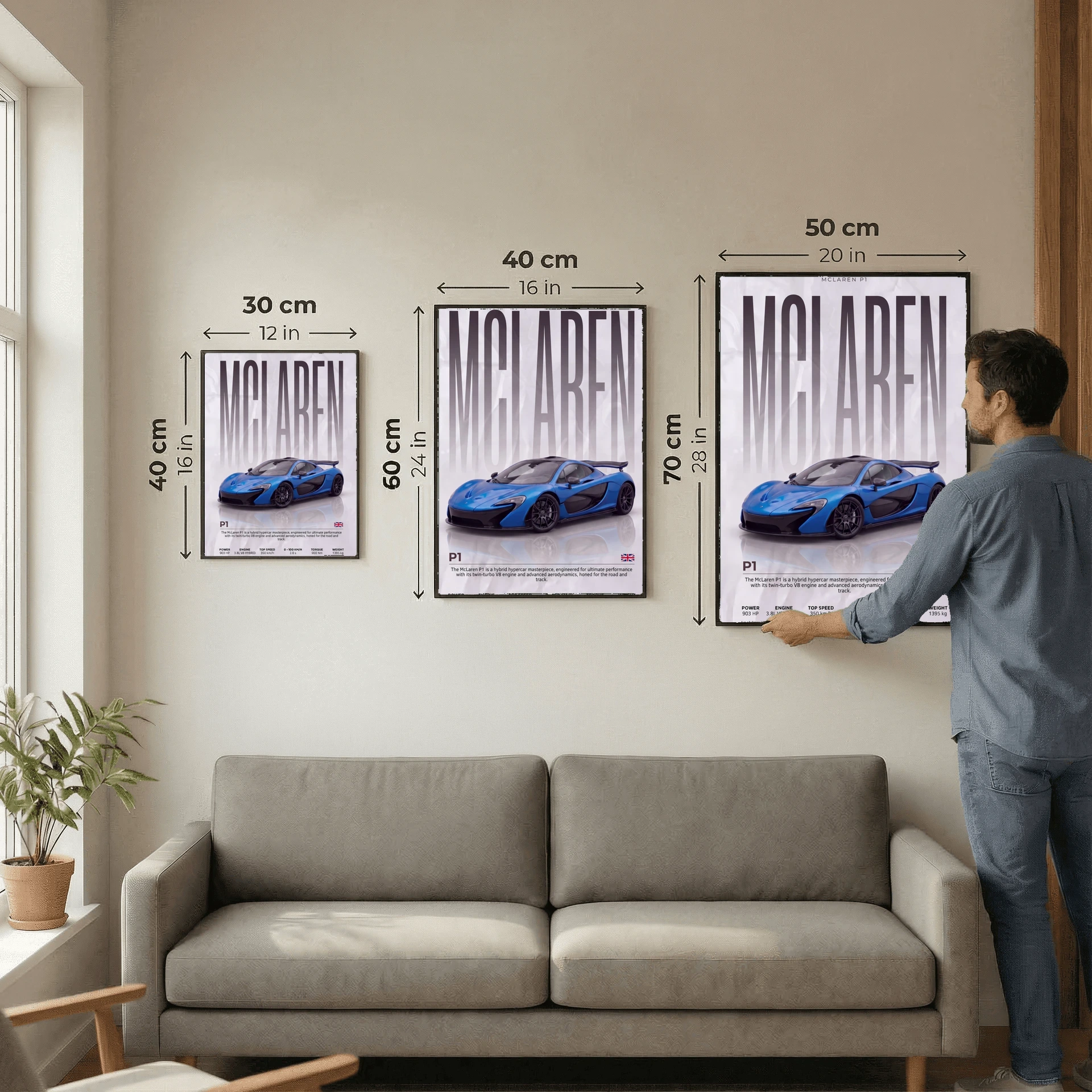 McLaren P1 Poster – Modern Hypercar Wall Art