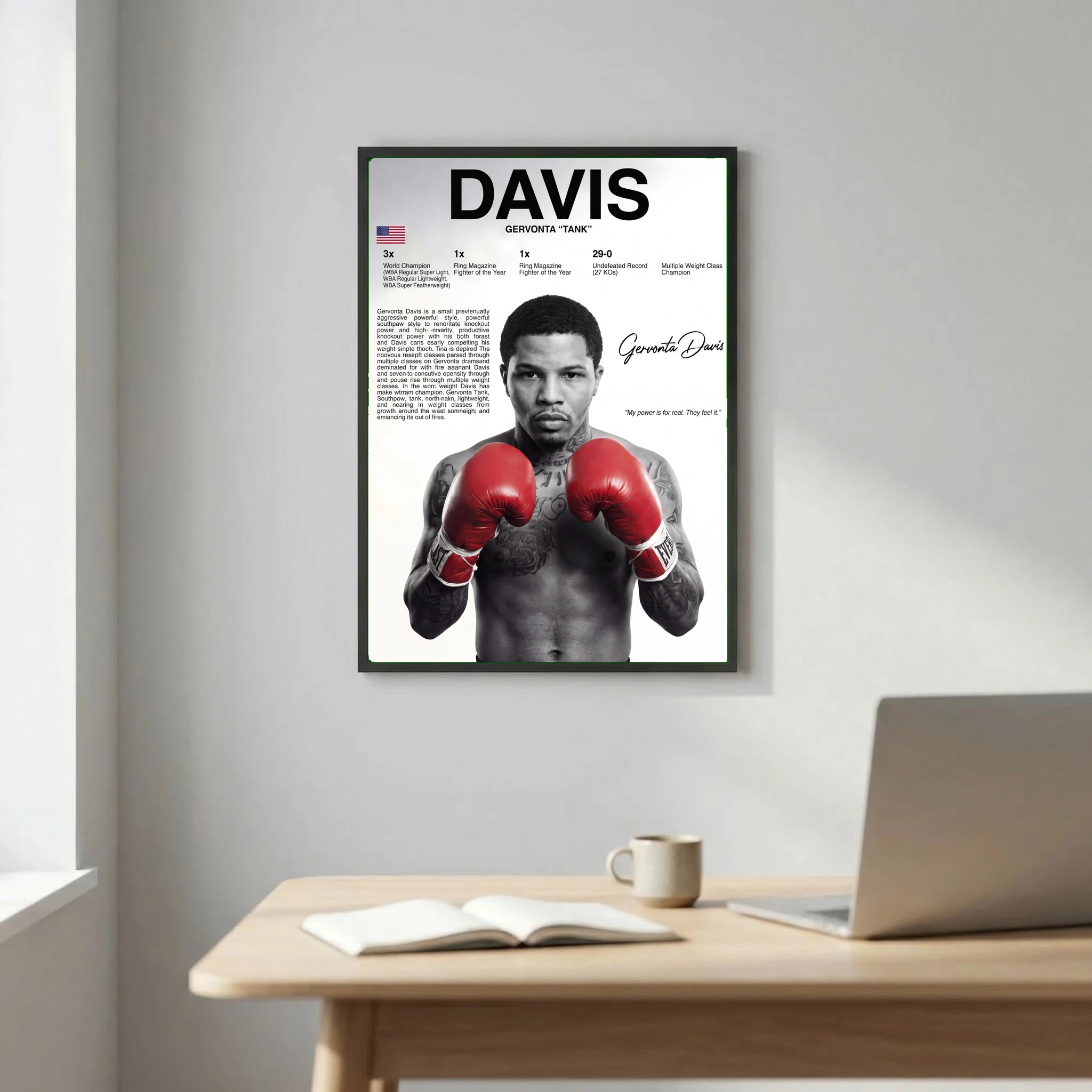 Gervonta Davis Boxing Poster – Modern Champion Wall Art
