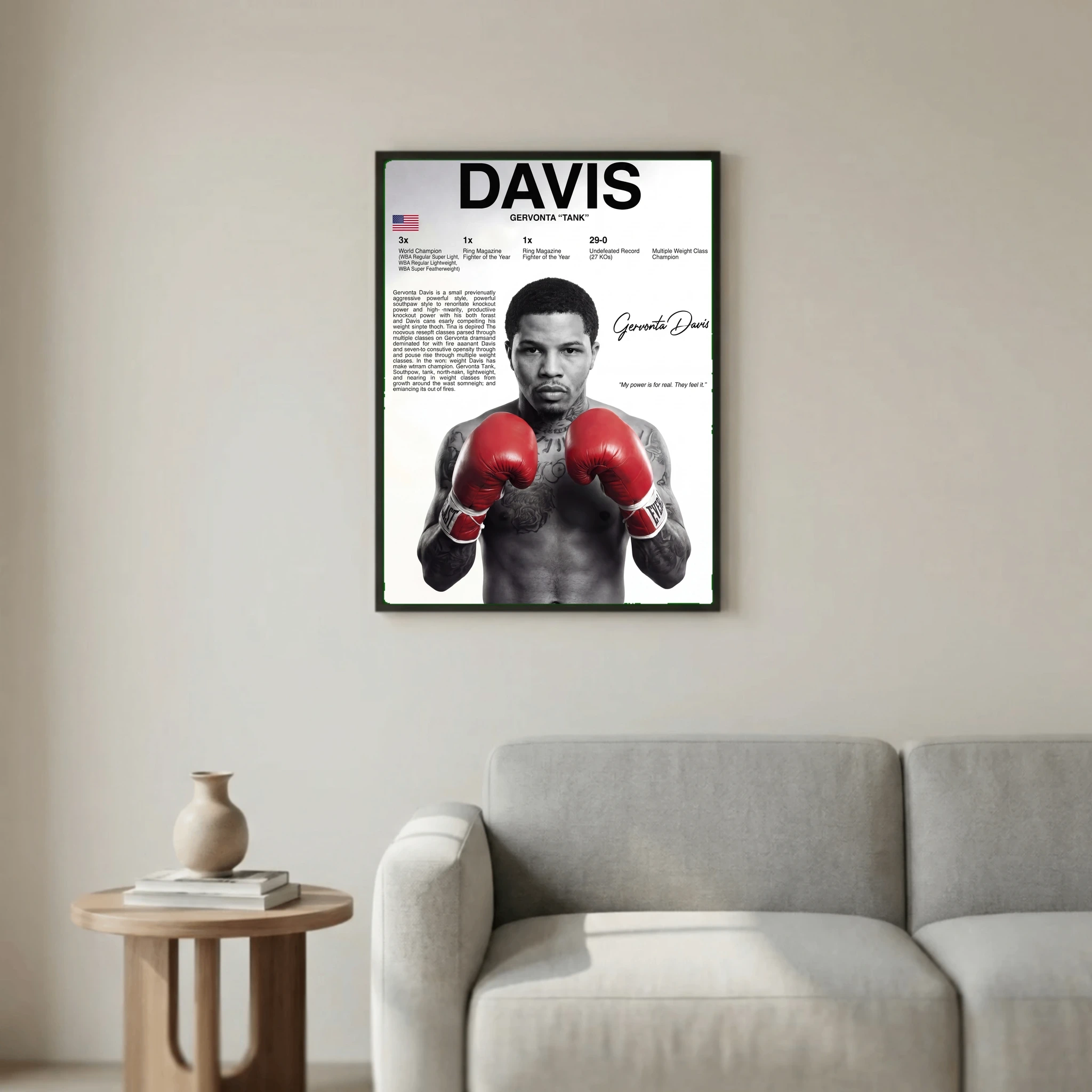 Gervonta Davis Boxing Poster – Modern Champion Wall Art