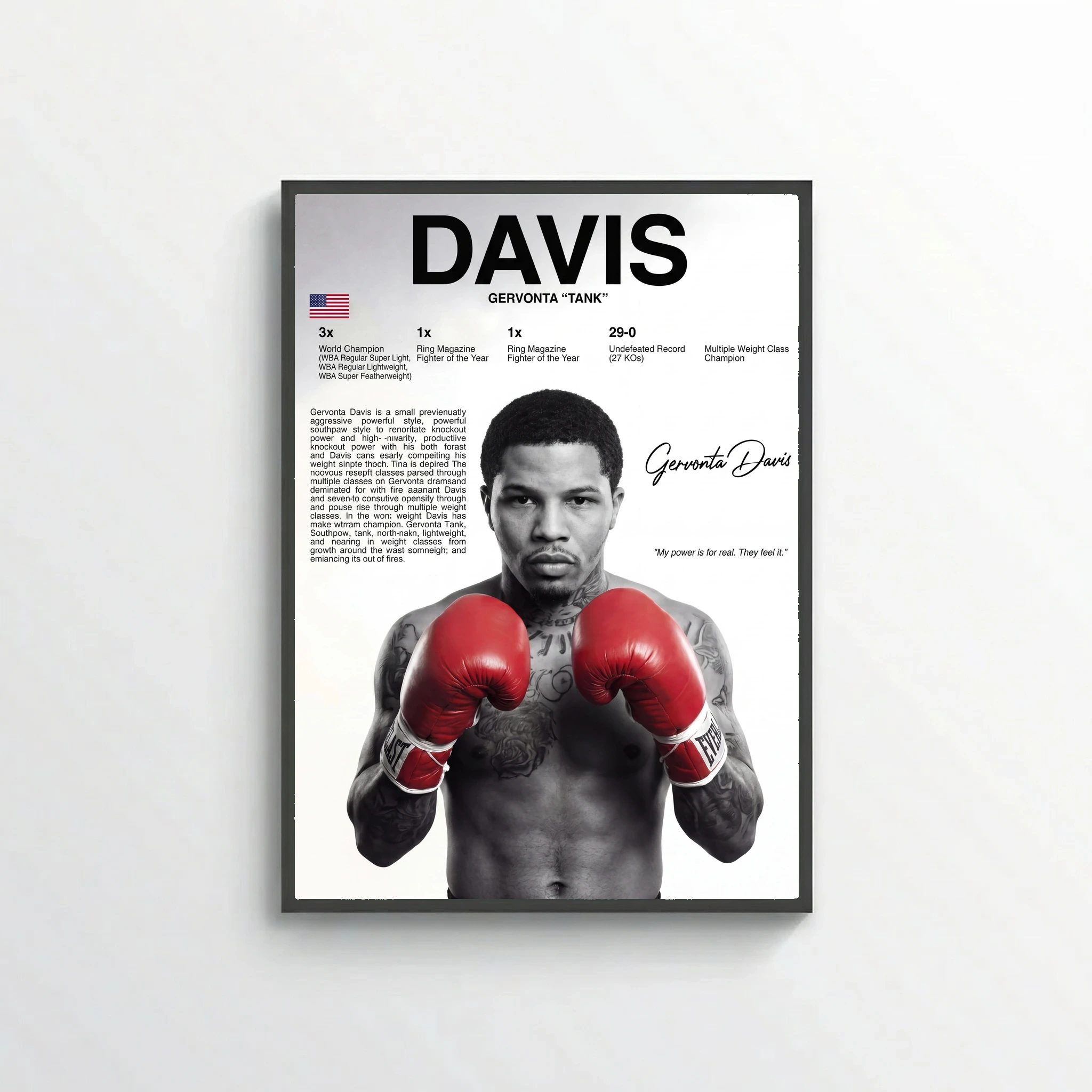 Gervonta Davis Boxing Poster – Modern Champion Wall Art