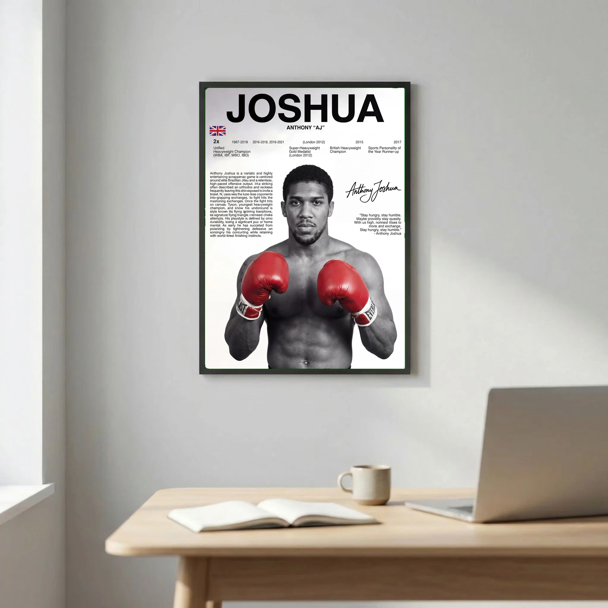 Modern boxing poster featuring Gervonta Davis in a bold minimalist combat sports