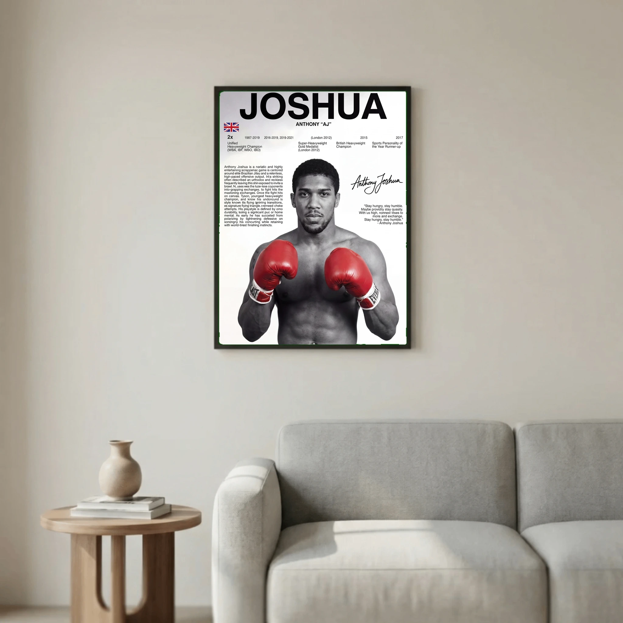 Modern boxing poster featuring Gervonta Davis in a bold minimalist combat sports