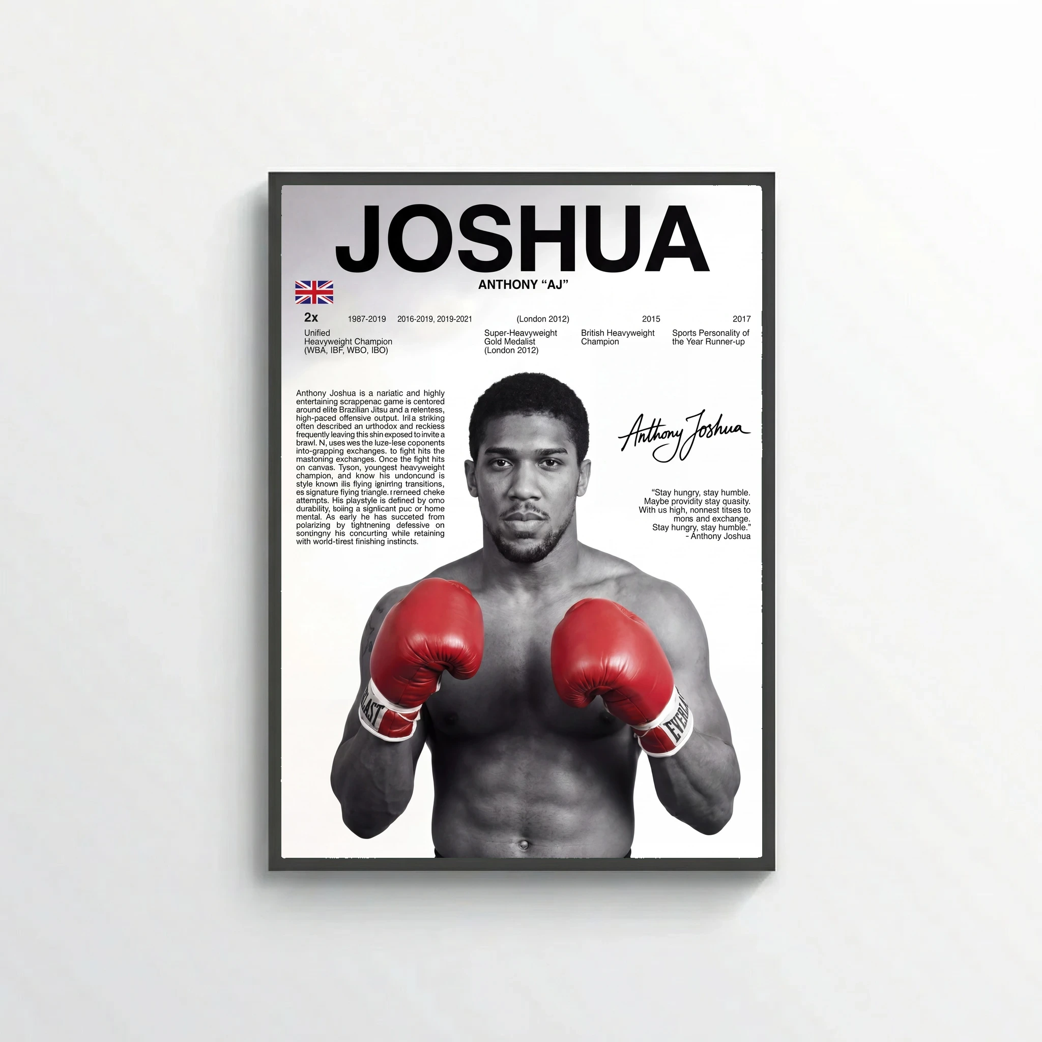 Modern boxing poster featuring Gervonta Davis in a bold minimalist combat sports