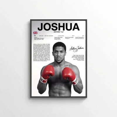Modern boxing poster featuring Gervonta Davis in a bold minimalist combat sports