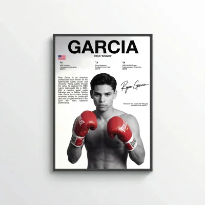 Ryan Garcia Boxing Poster – Modern Champion Wall Art