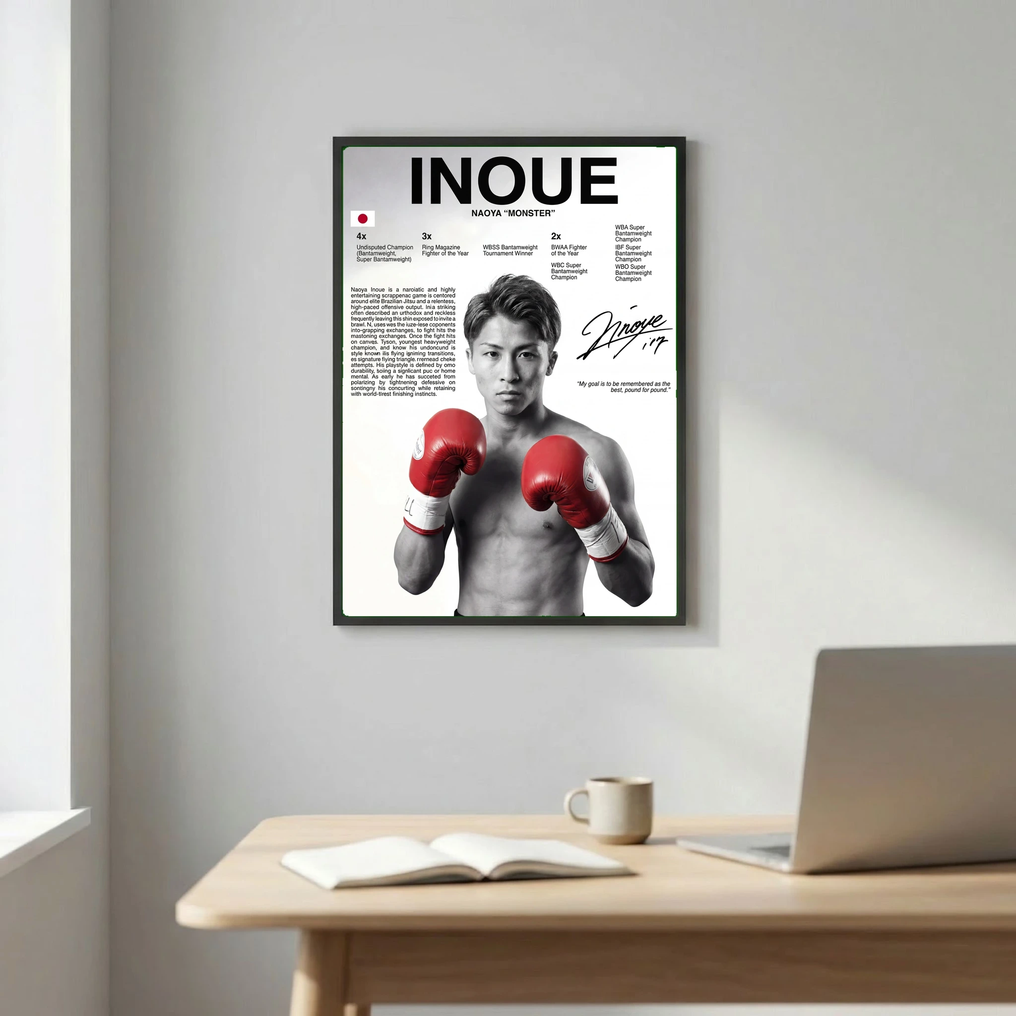 Naoya Inoue Boxing Poster – Modern Champion Wall Art