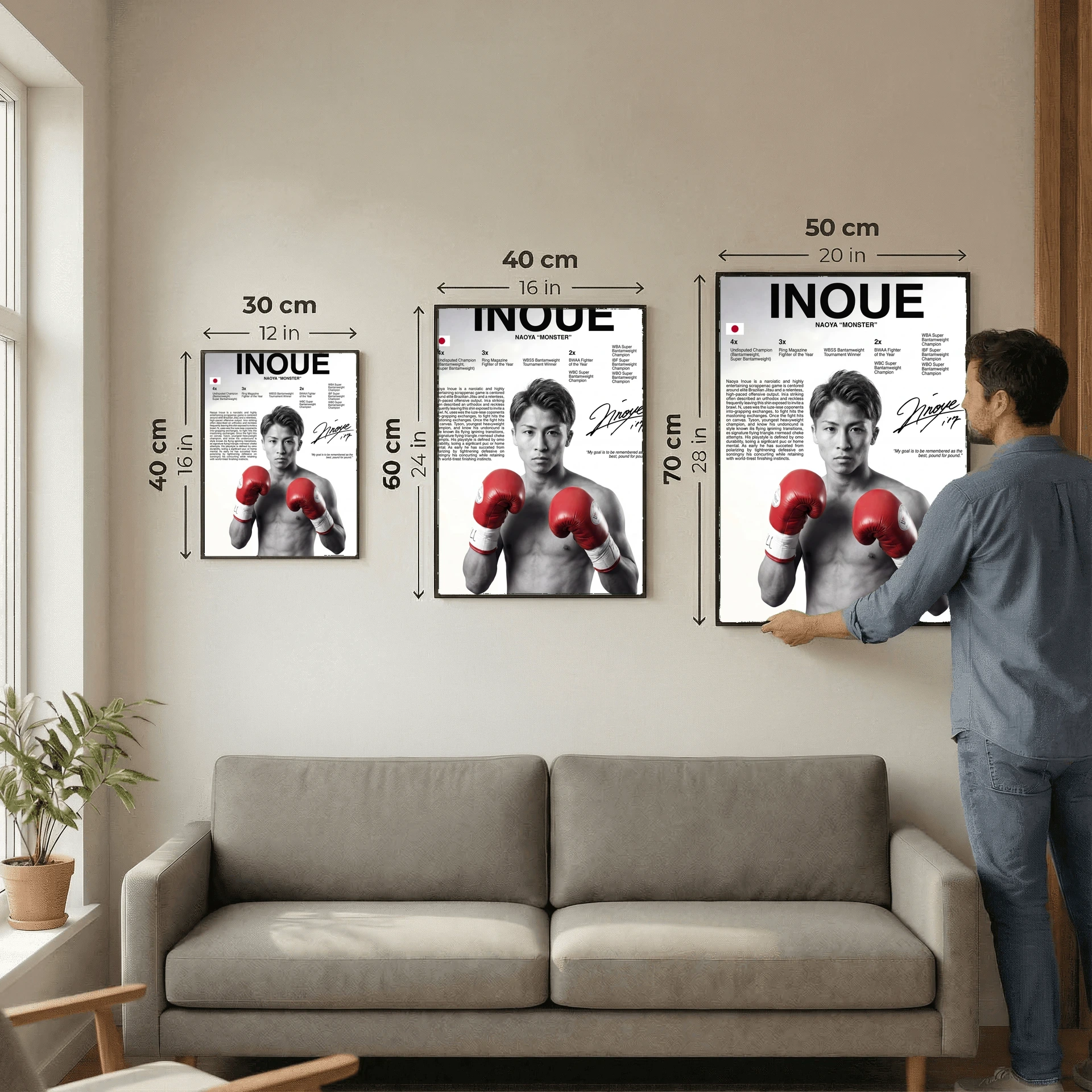 Naoya Inoue Boxing Poster – Modern Champion Wall Art