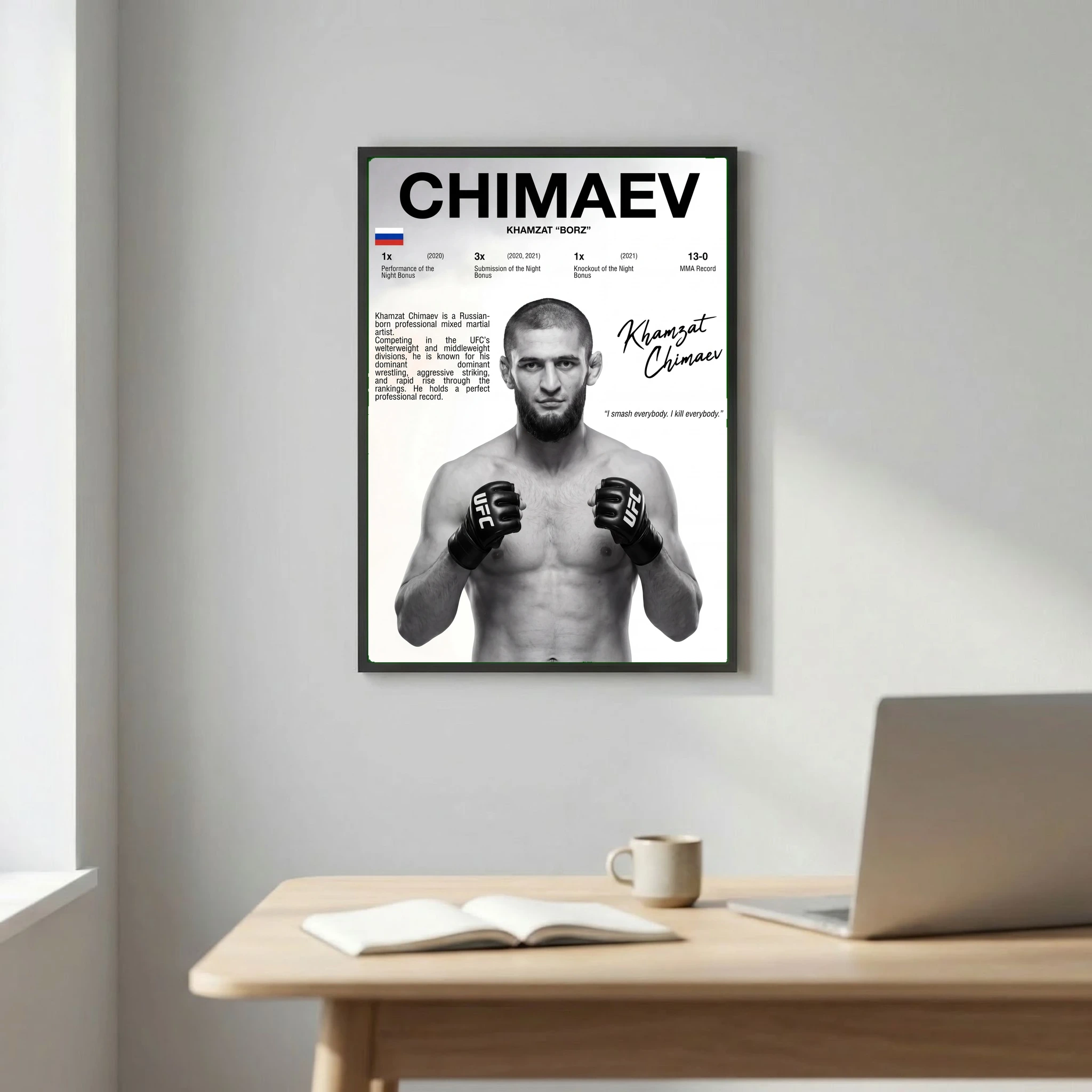 Chimaev Poster – Bold Modern Sports Wall Art