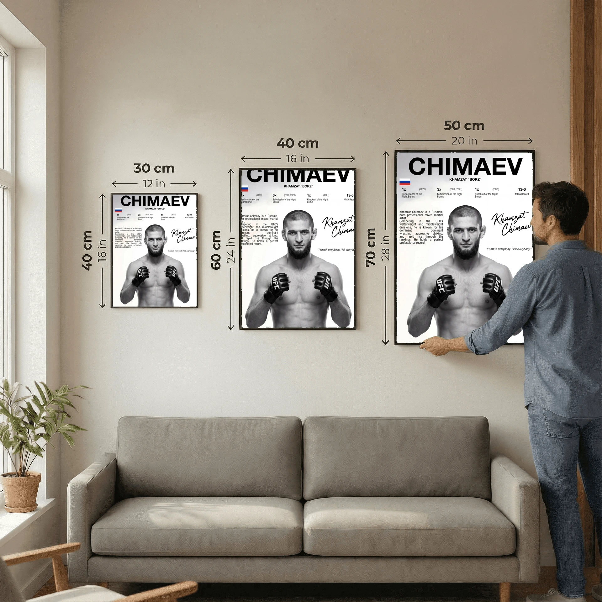 Chimaev Poster – Bold Modern Sports Wall Art