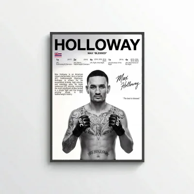 Max Holloway Poster – Modern UFC-Inspired Wall Art Print