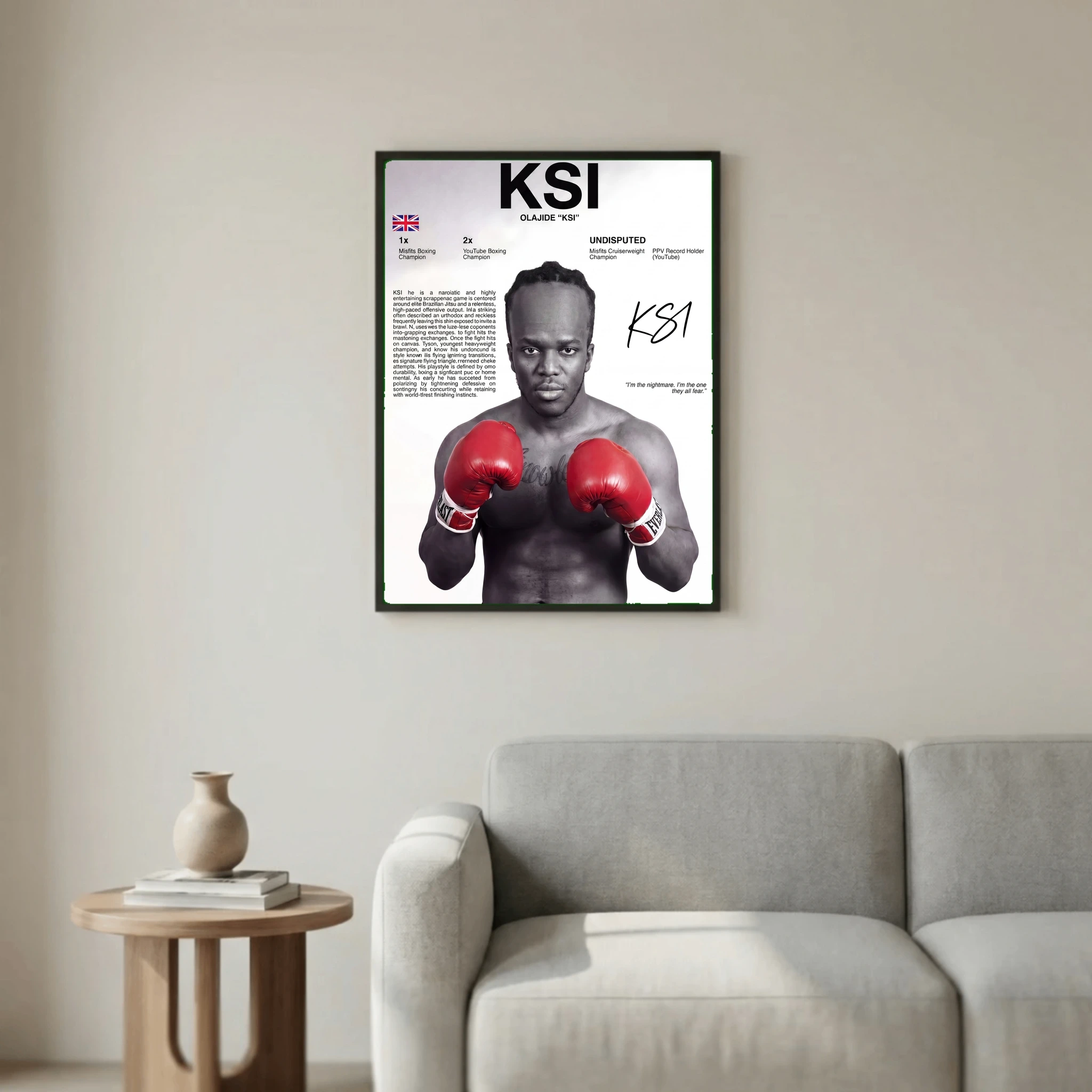 Olajide Olatunji - KSI fighter Poster