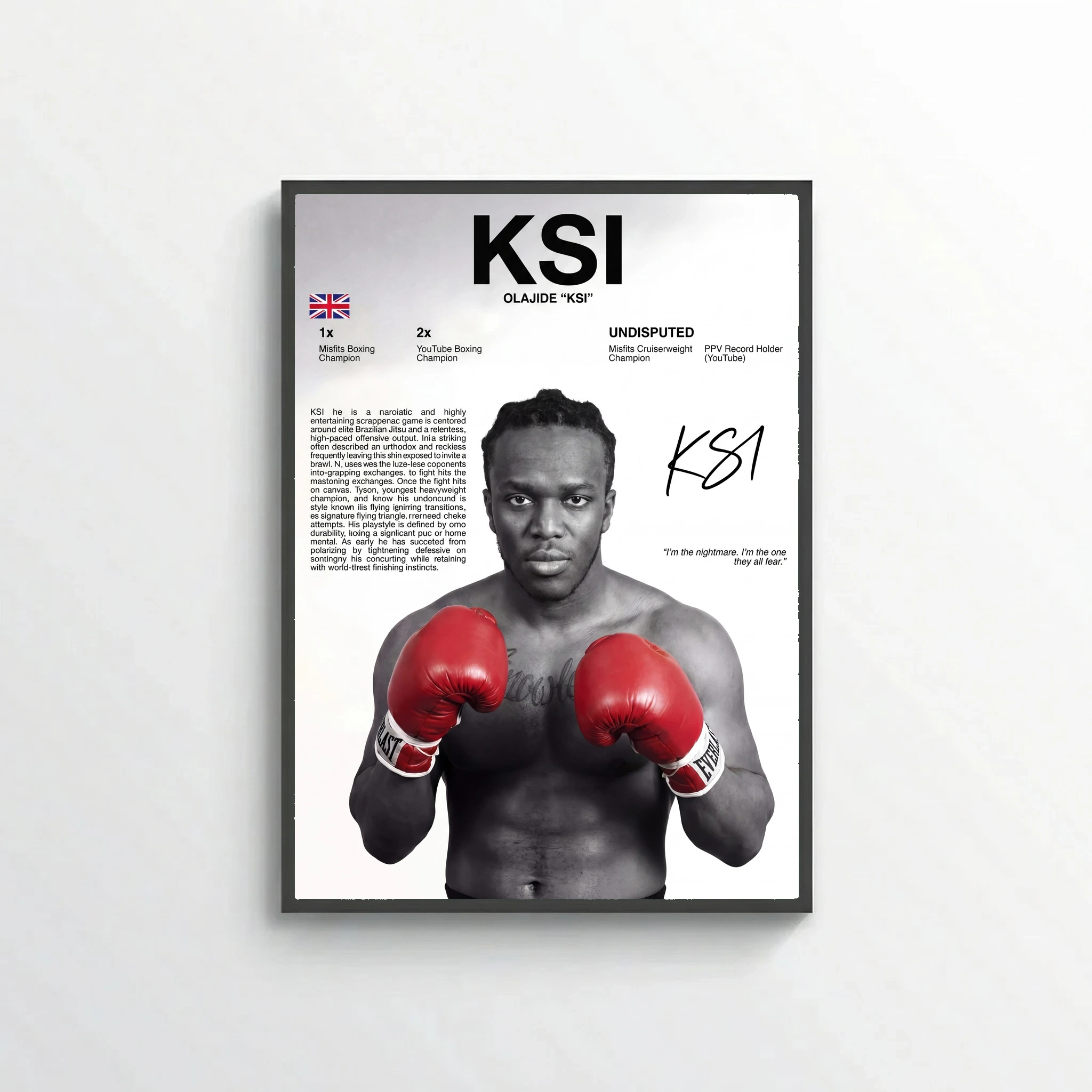 Olajide Olatunji - KSI boxer content creator poster