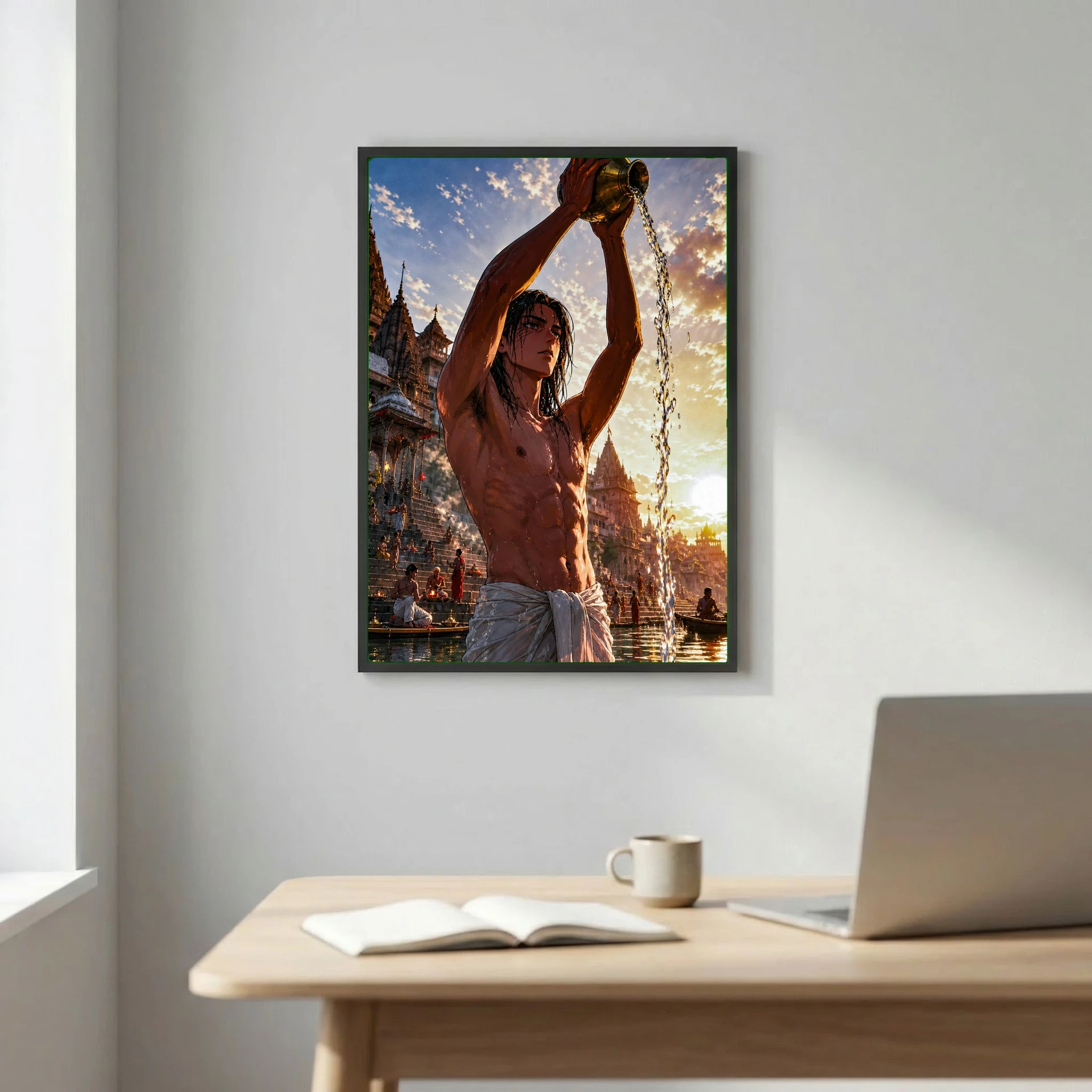 Eren Yeager Doing Surya Arghya