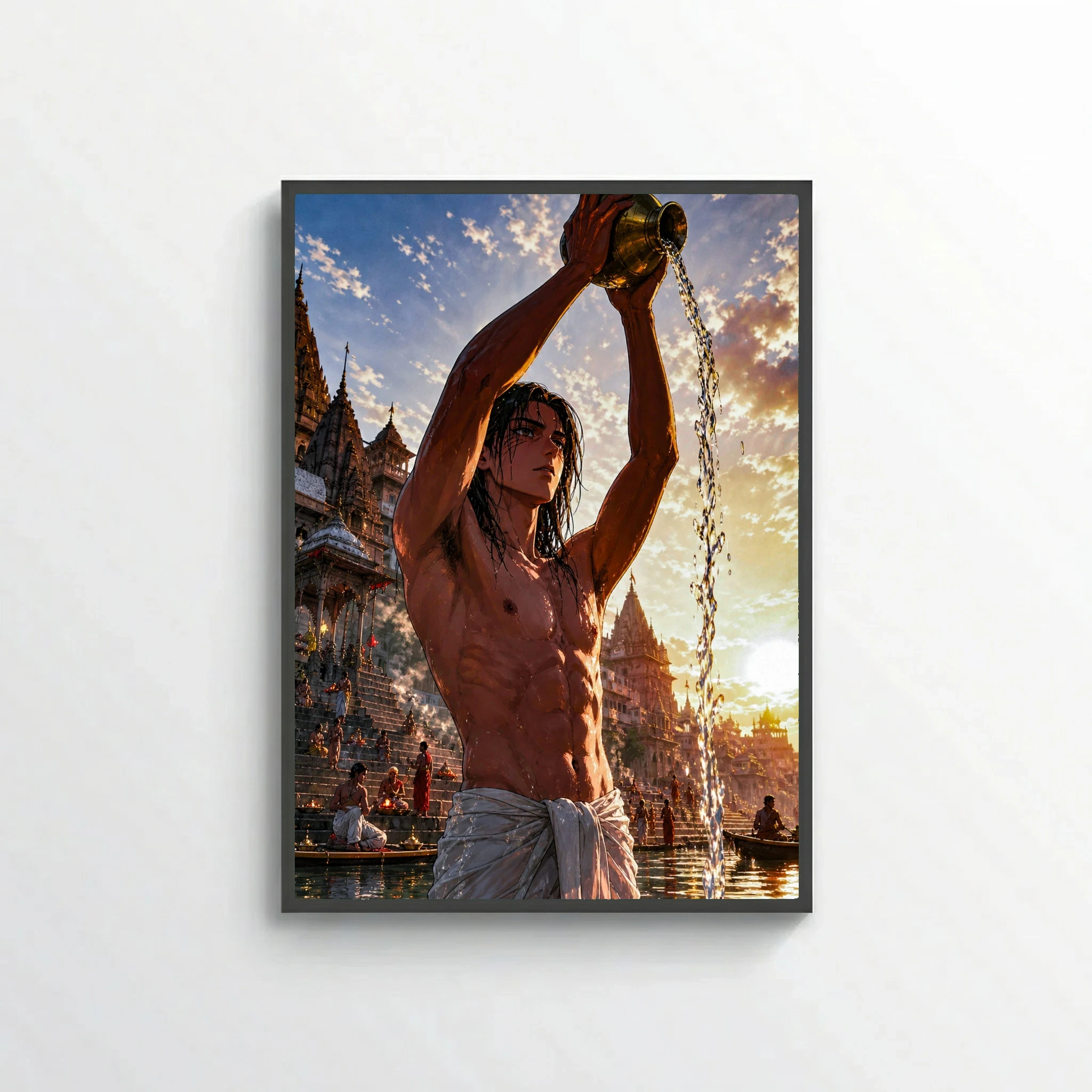 Eren Yeager Doing Surya Arghya