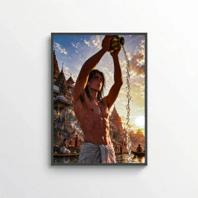 Eren Yeager Doing Surya Arghya