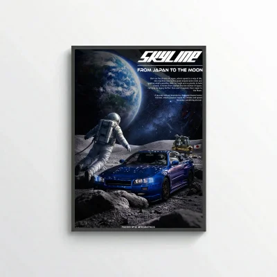 POSTER SKYLINE ON THE MOON