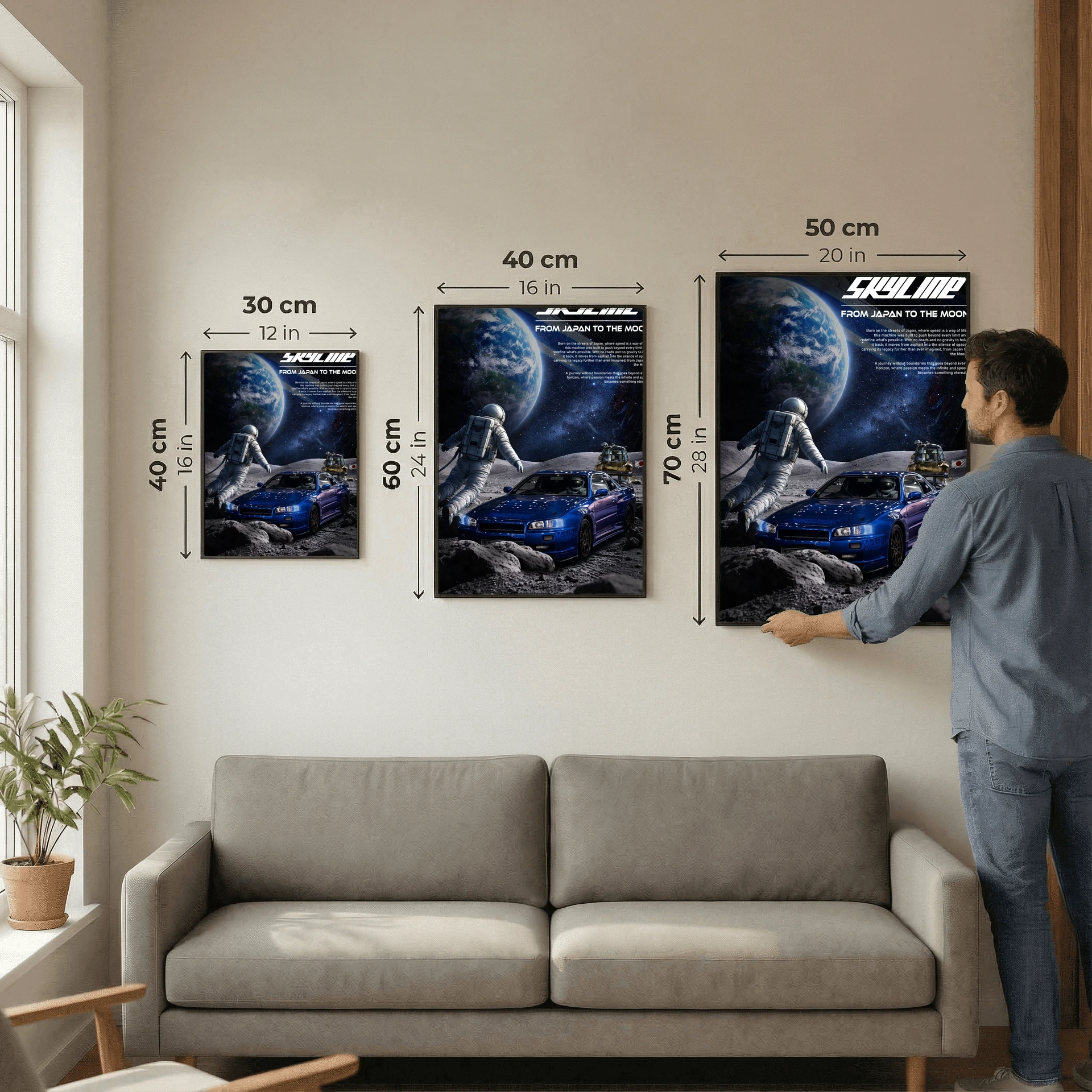 POSTER SKYLINE ON THE MOON