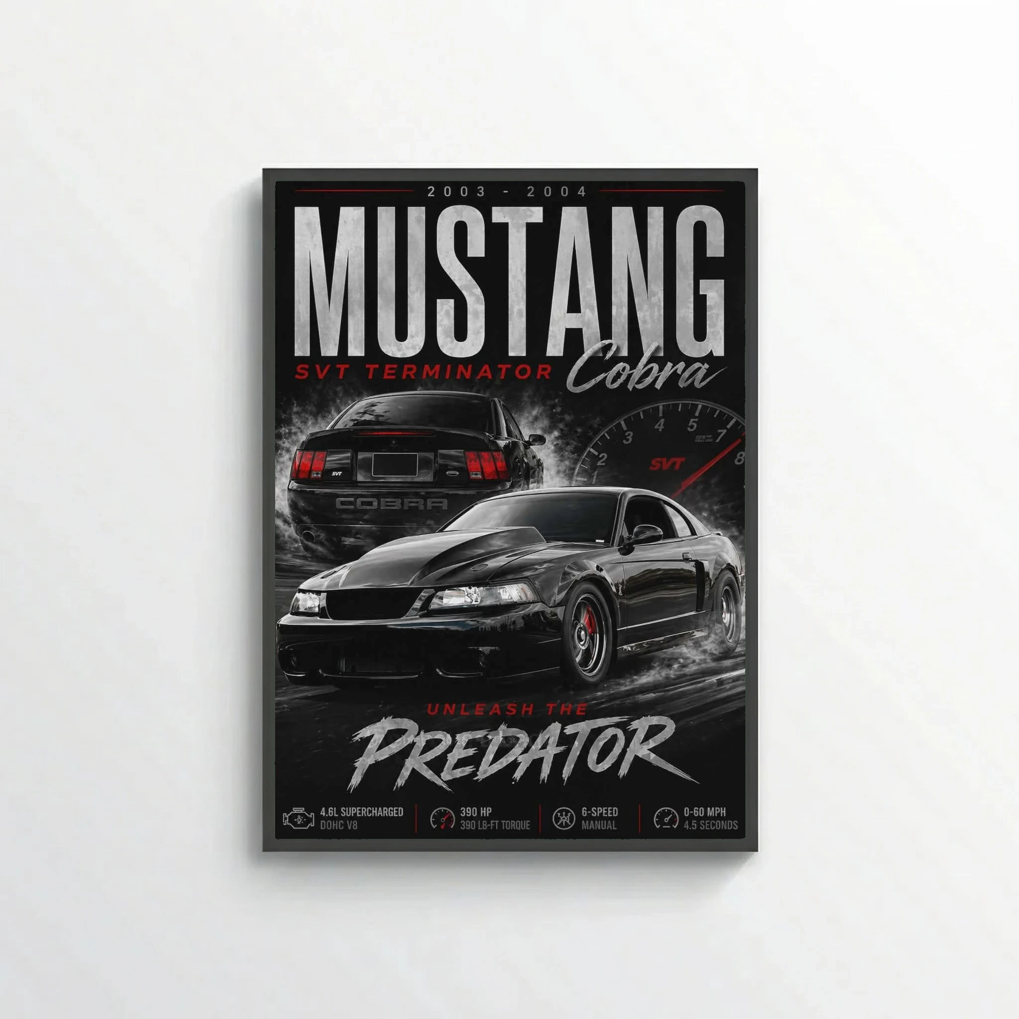 Ford Mustang SVT Cobra Terminator Poster - Muscle Car Art