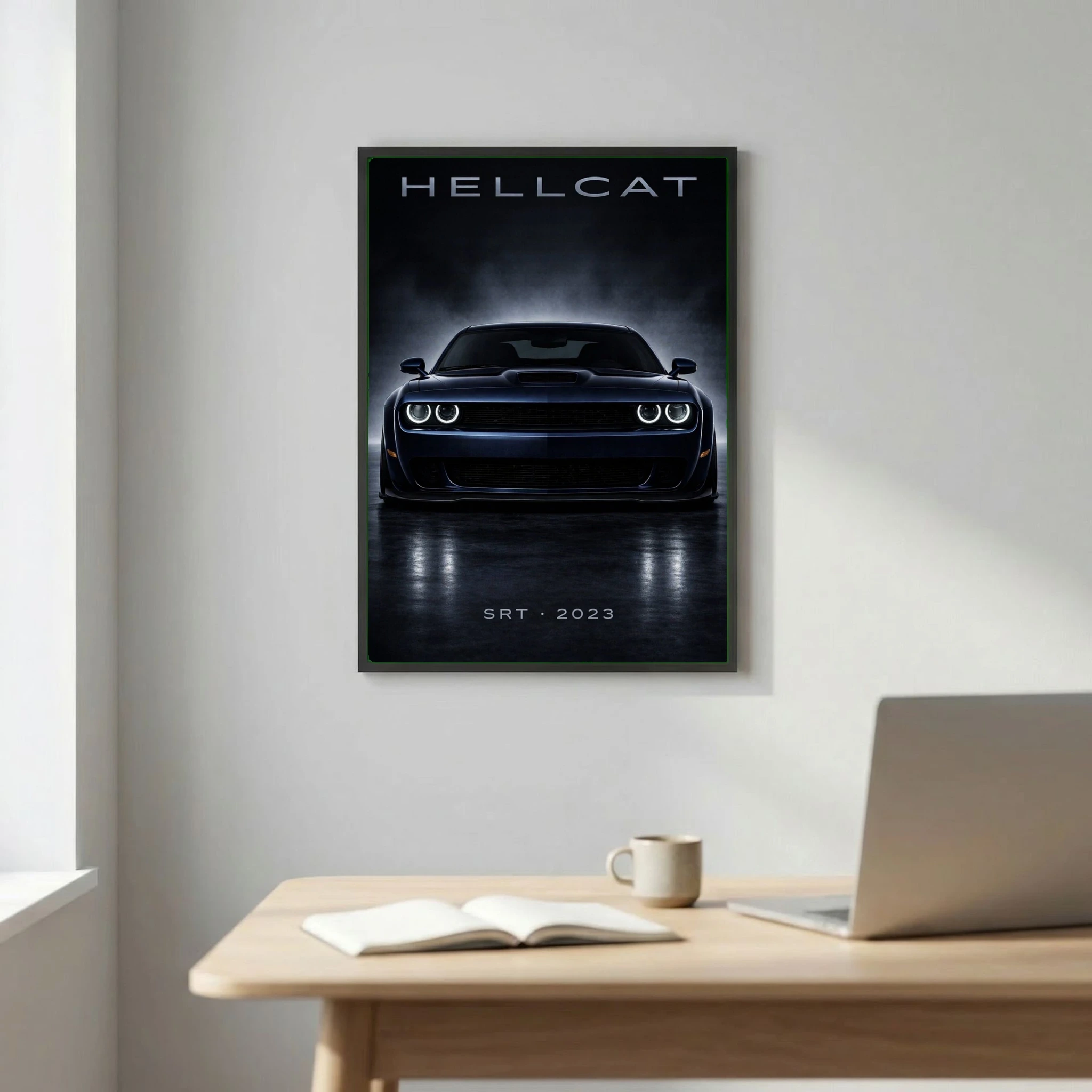 Dodge Challenger SRT Hellcat 2023 Poster - Modern American Muscle Car Art