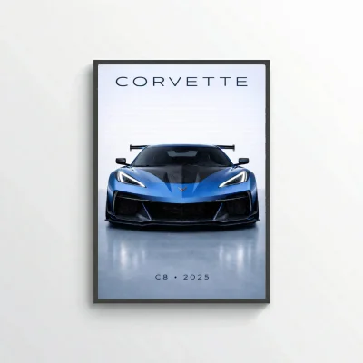 Chevrolet Corvette C8 ZR1 2025 Poster - Modern American Supercar Art
