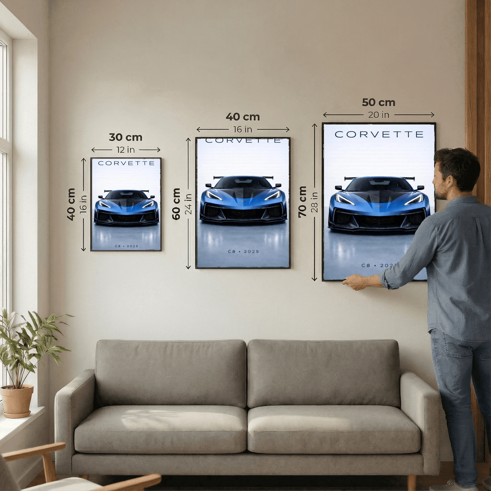 Chevrolet Corvette C8 ZR1 2025 Poster - Modern American Supercar Art