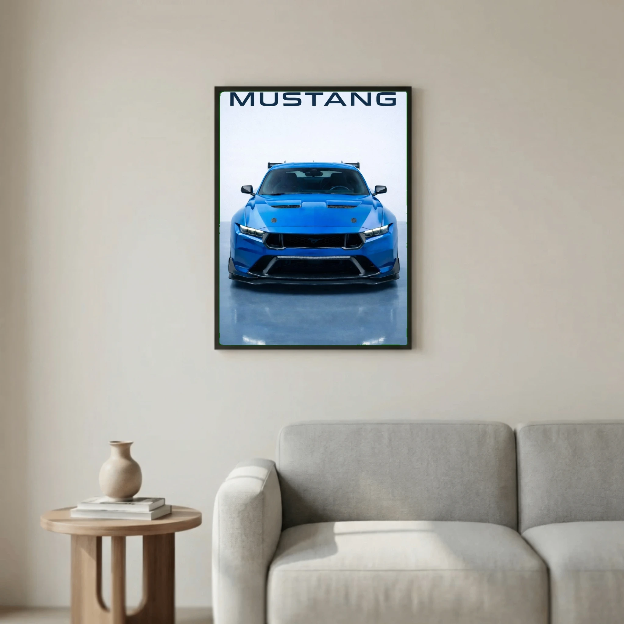 Ford Mustang GTD 2025 Poster - Minimalist American Supercar Art
