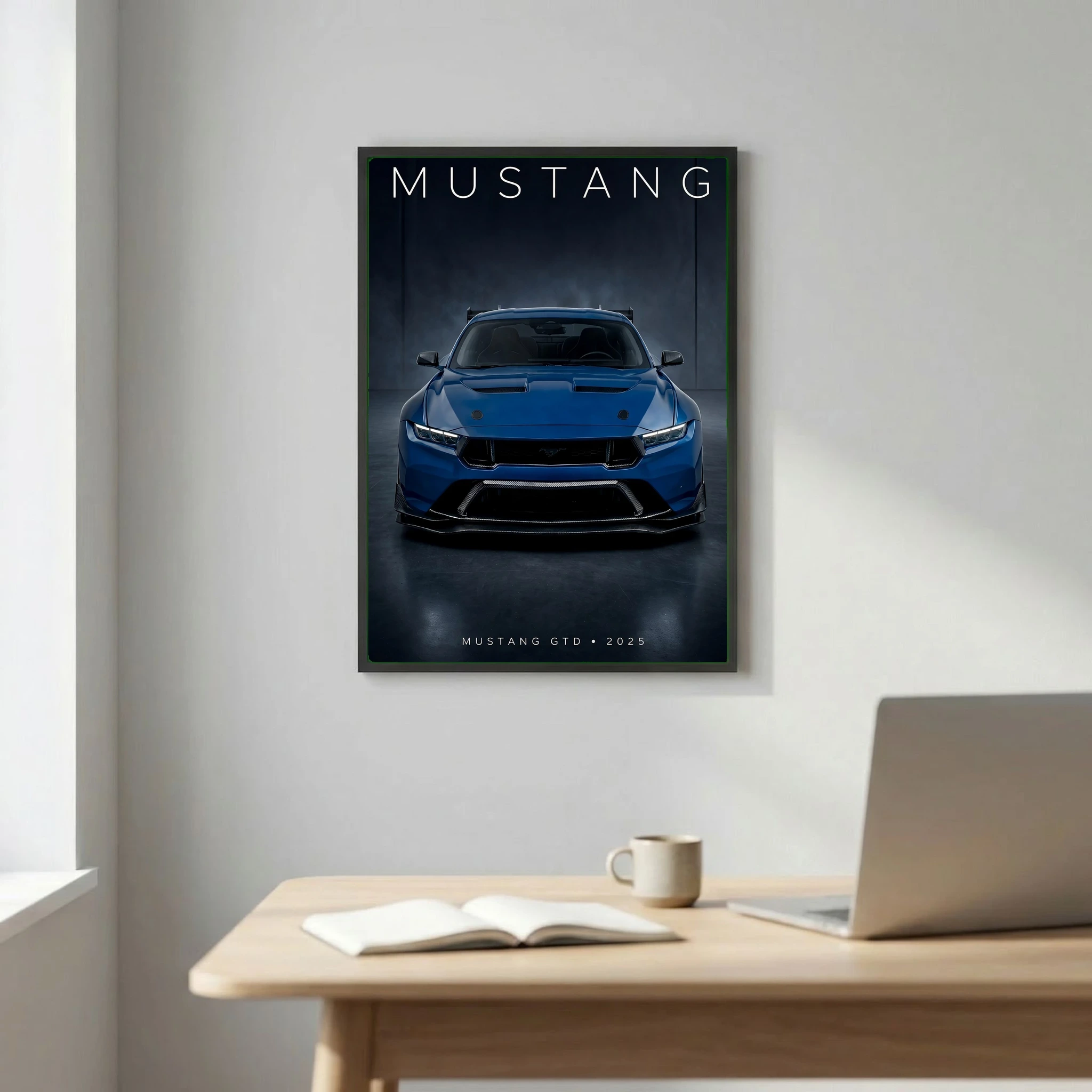 Ford Mustang GTD 2025 Poster - Dark Modern American Supercar Art