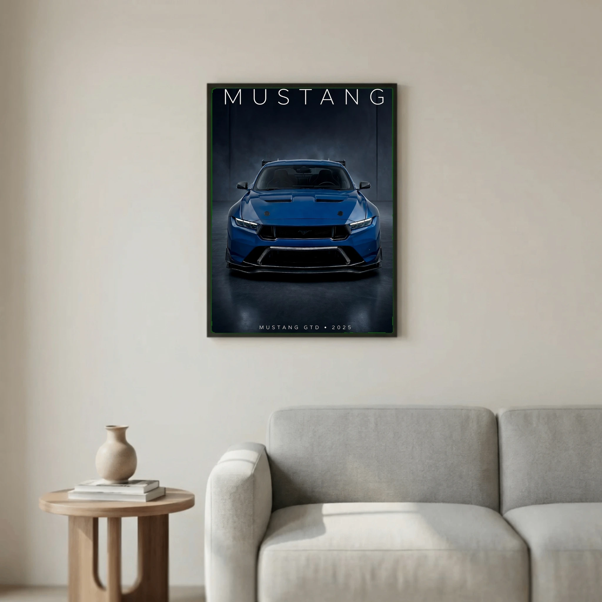 Ford Mustang GTD 2025 Poster - Dark Modern American Supercar Art