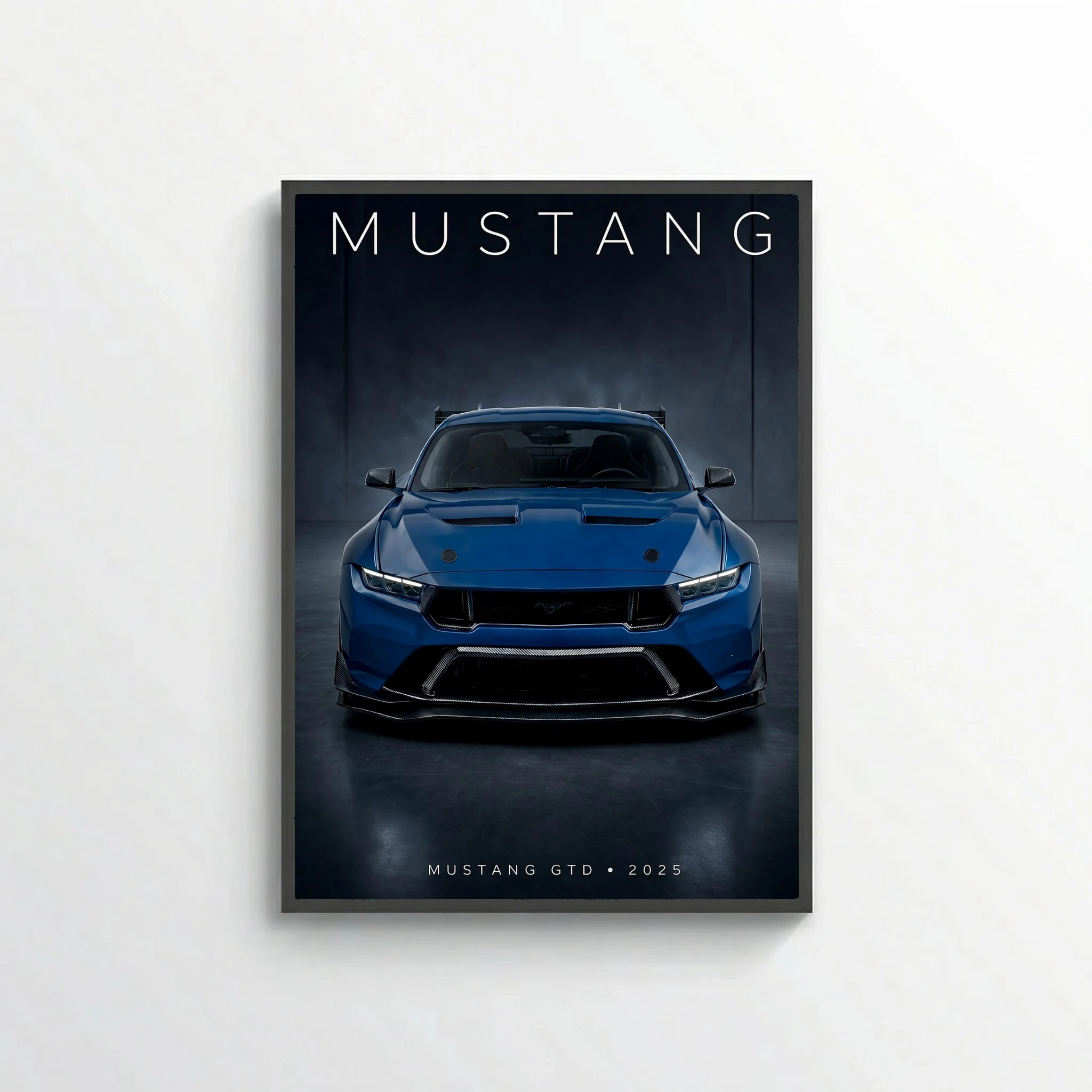 Ford Mustang GTD 2025 Poster - Dark Modern American Supercar Art