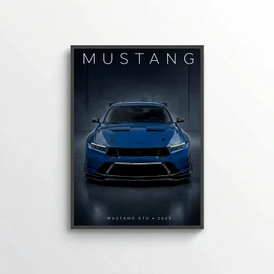 Ford Mustang GTD 2025 Poster - Dark Modern American Supercar Art