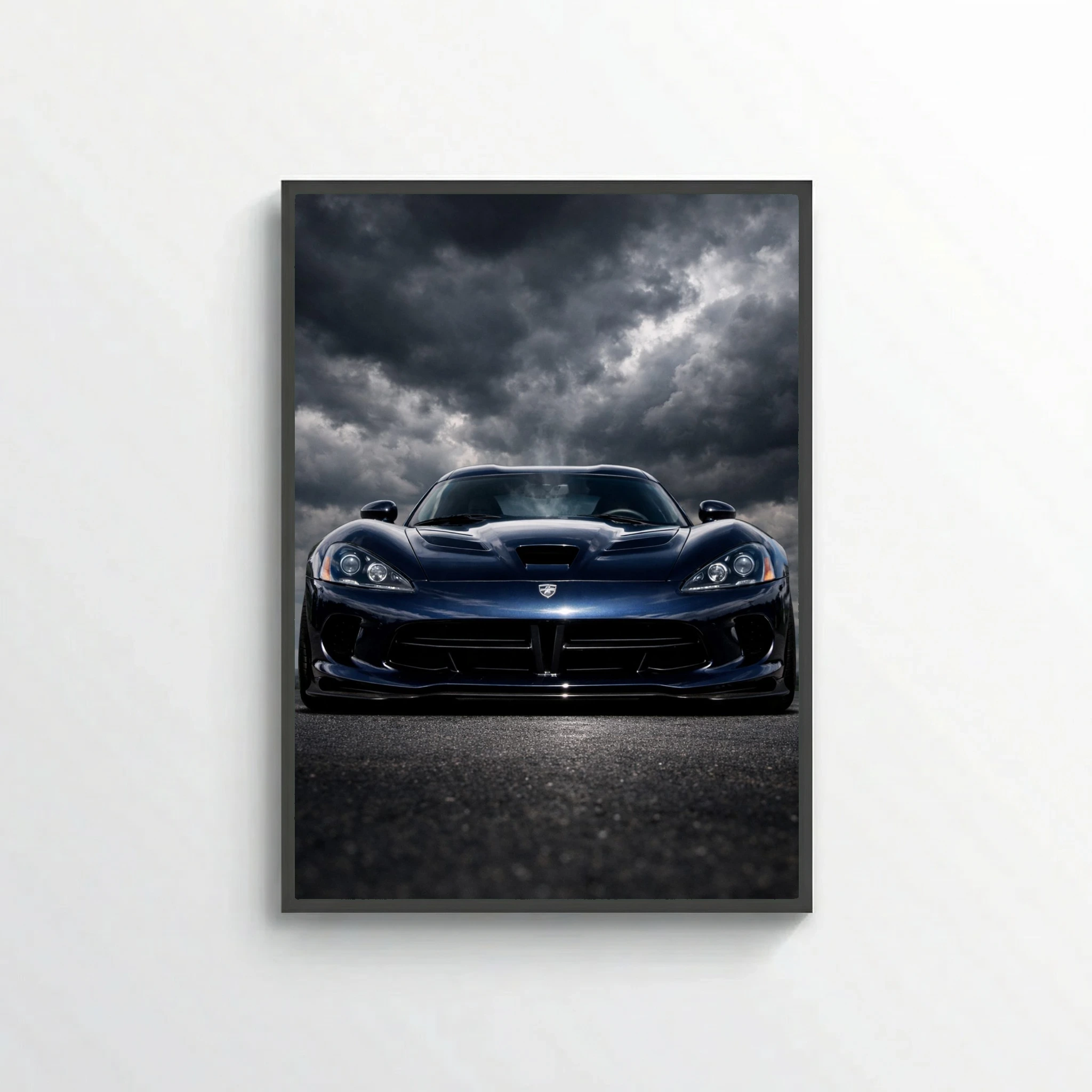 Dodge Viper GTS Poster - American V10 Supercar Stormy Wall Art
