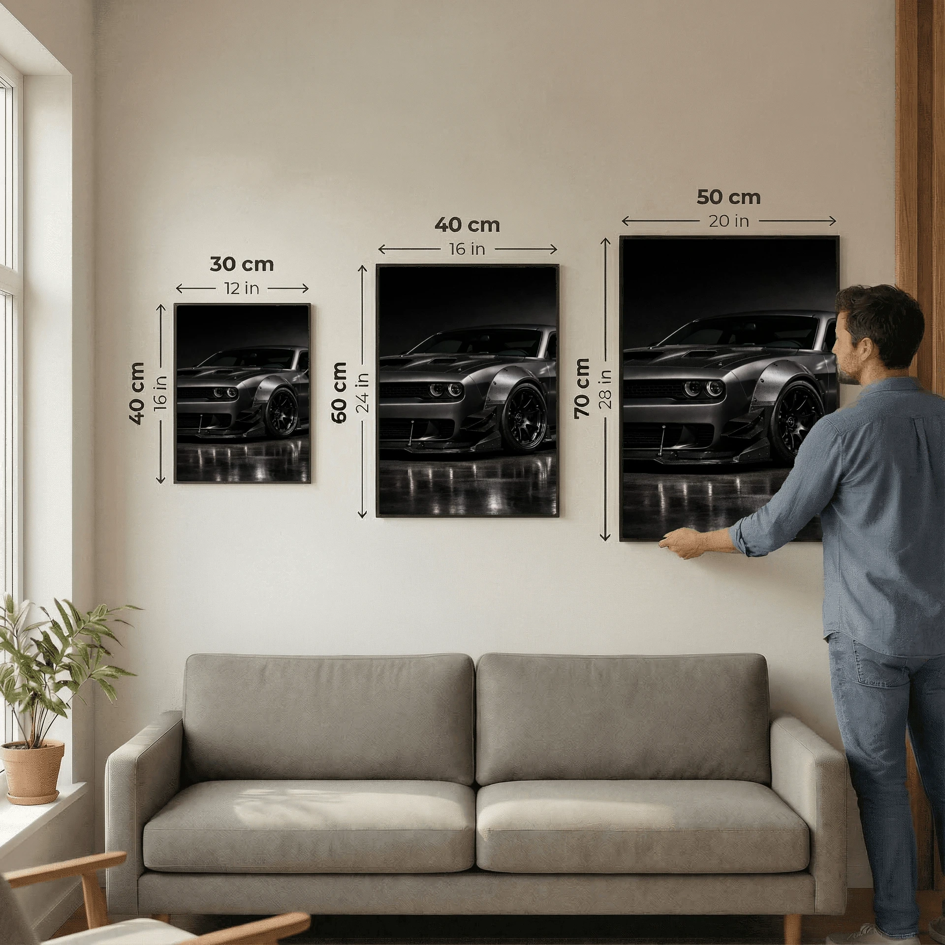 Dodge Challenger Carbon Fiber Edition Poster - Widebody Muscle Car Art