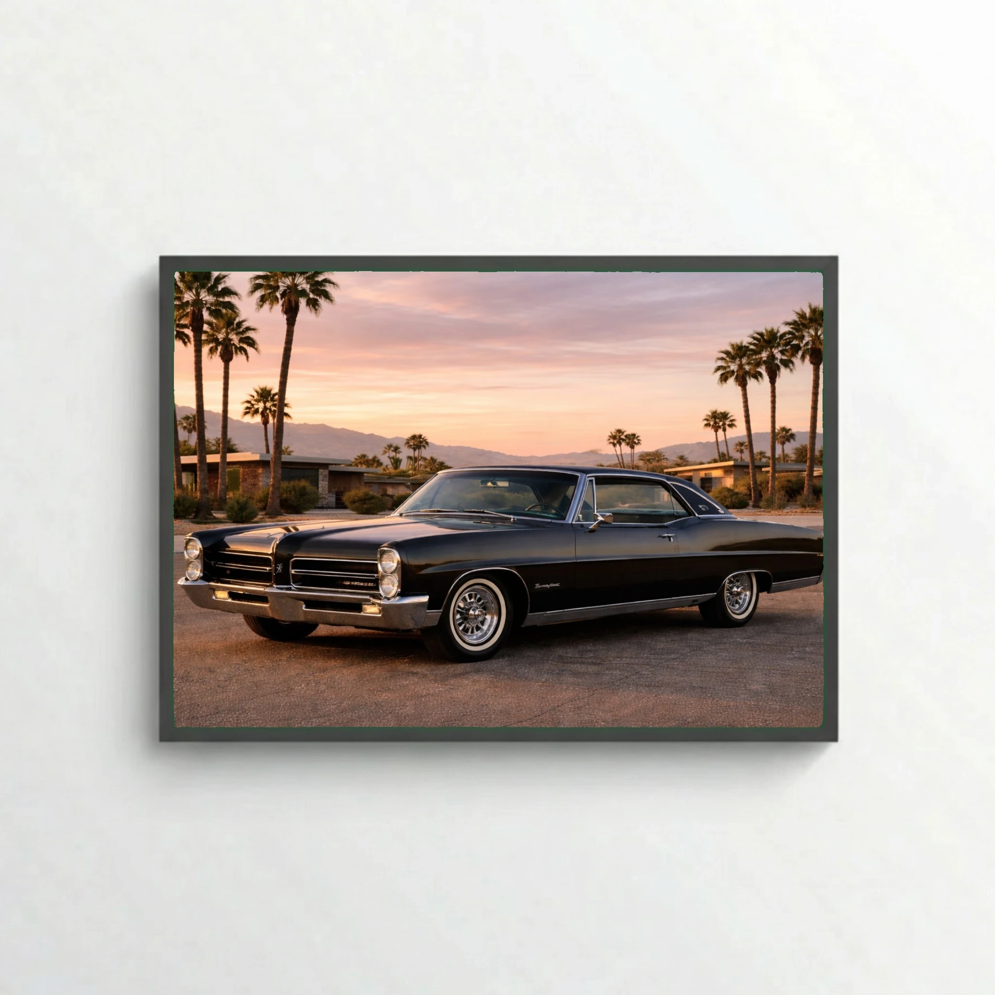 Pontiac Bonneville Classic Poster - Mid-Century Palm Springs Art