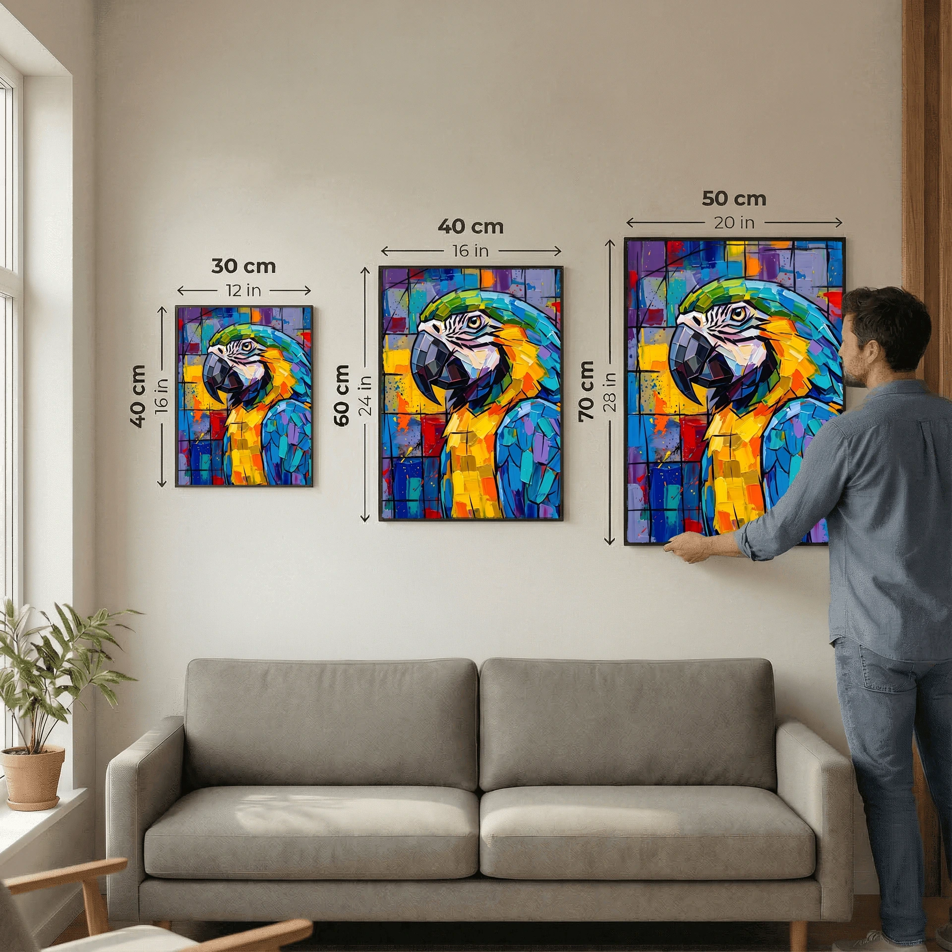 Colorful Parrot Painting