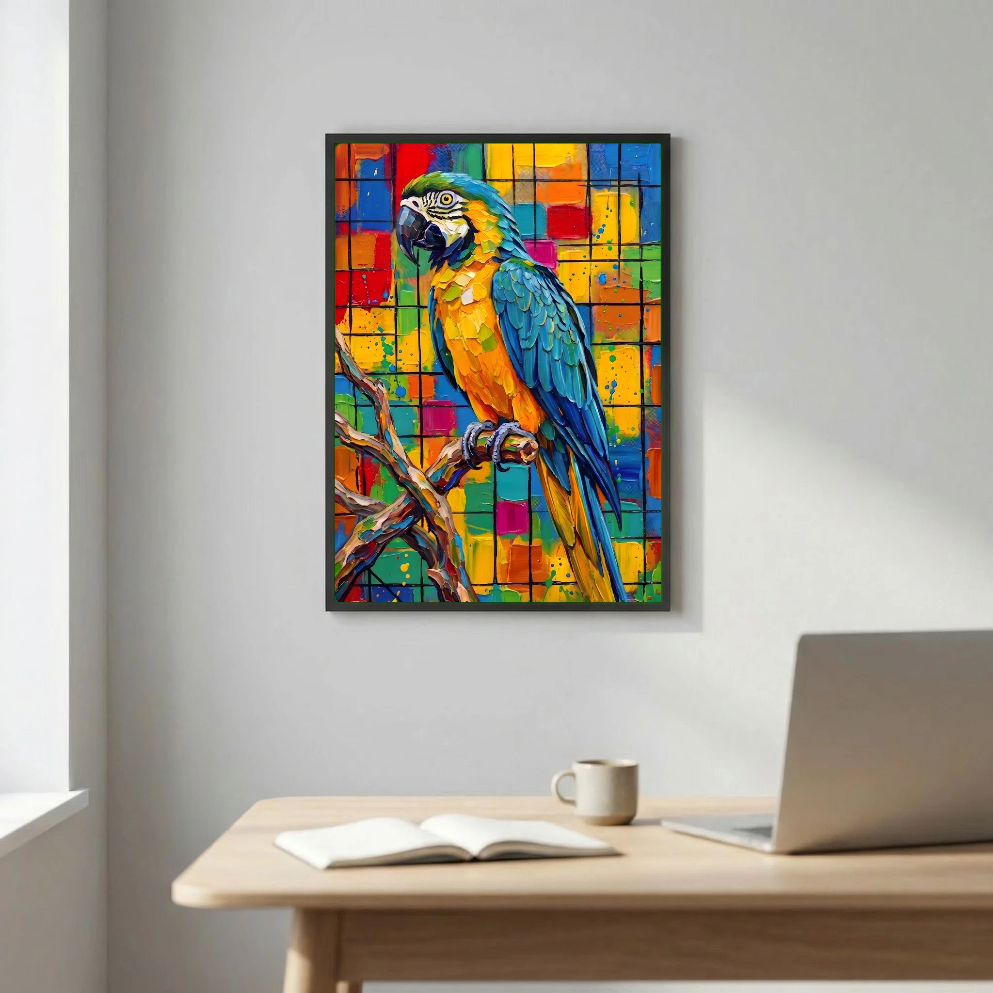Neon Blue Macaw