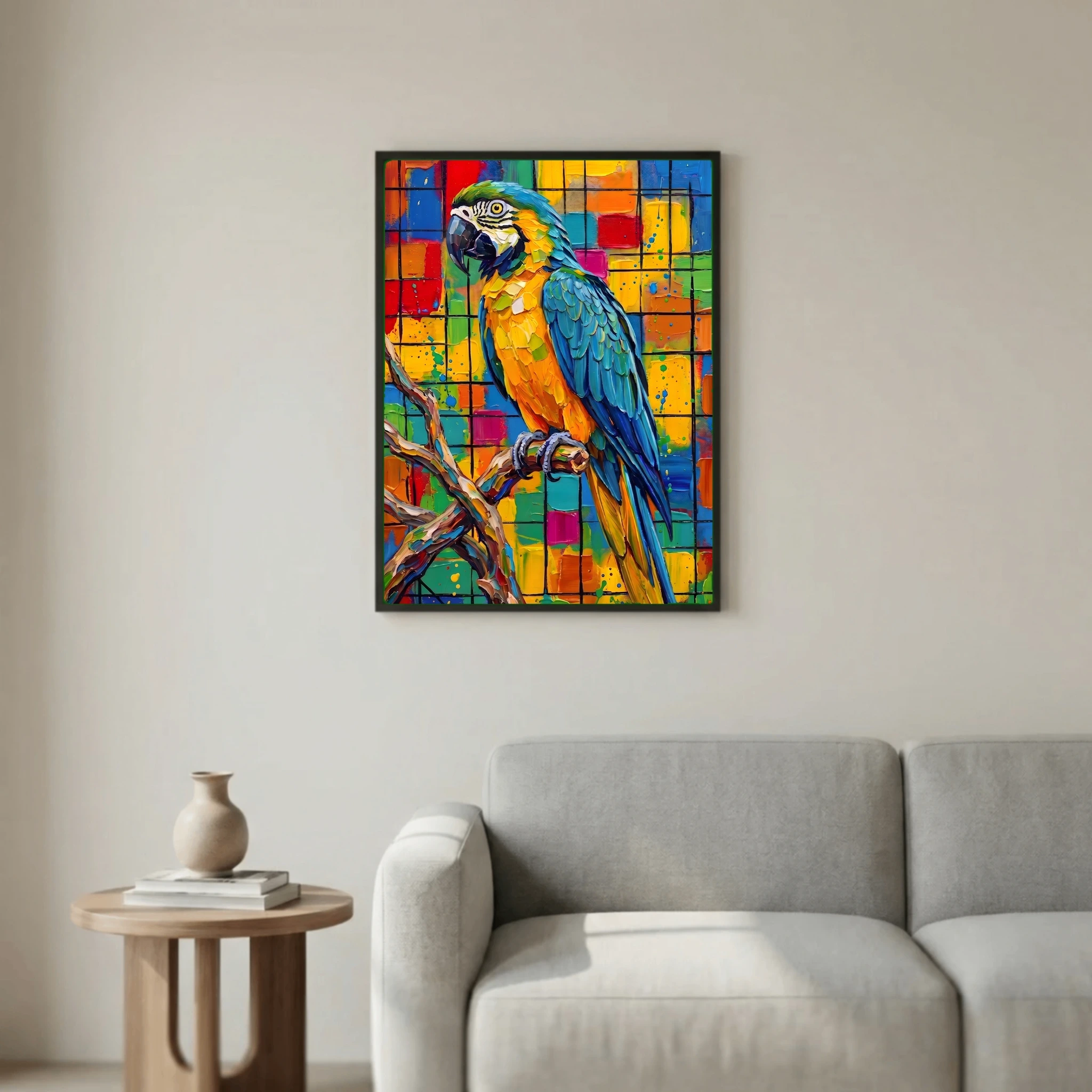 Neon Blue Macaw