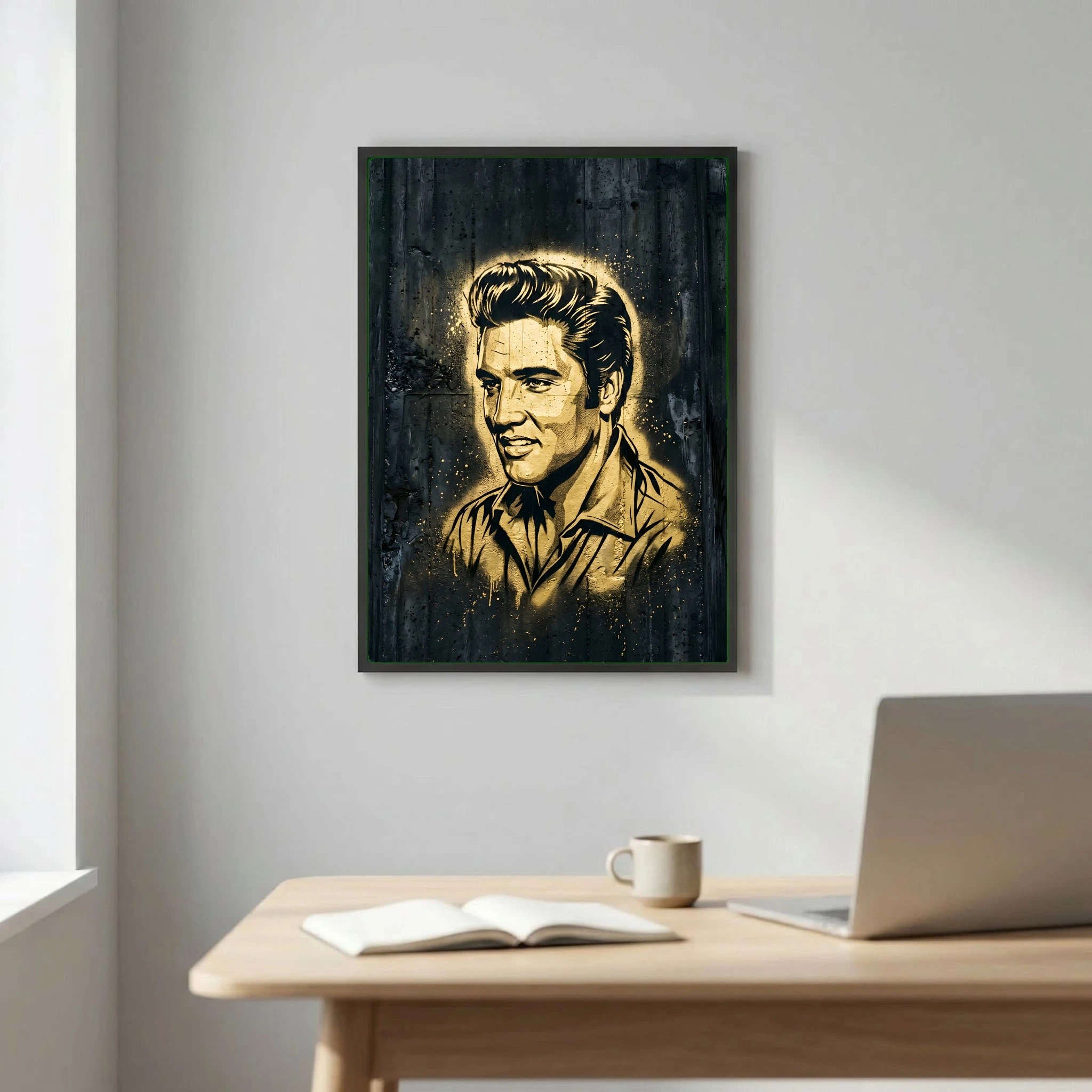 Elvis Presley Graffiti in Gold