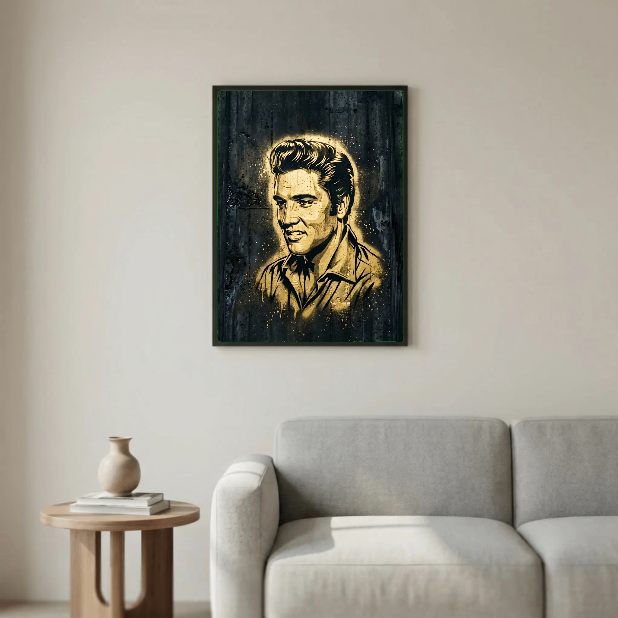 Elvis Presley Graffiti in Gold