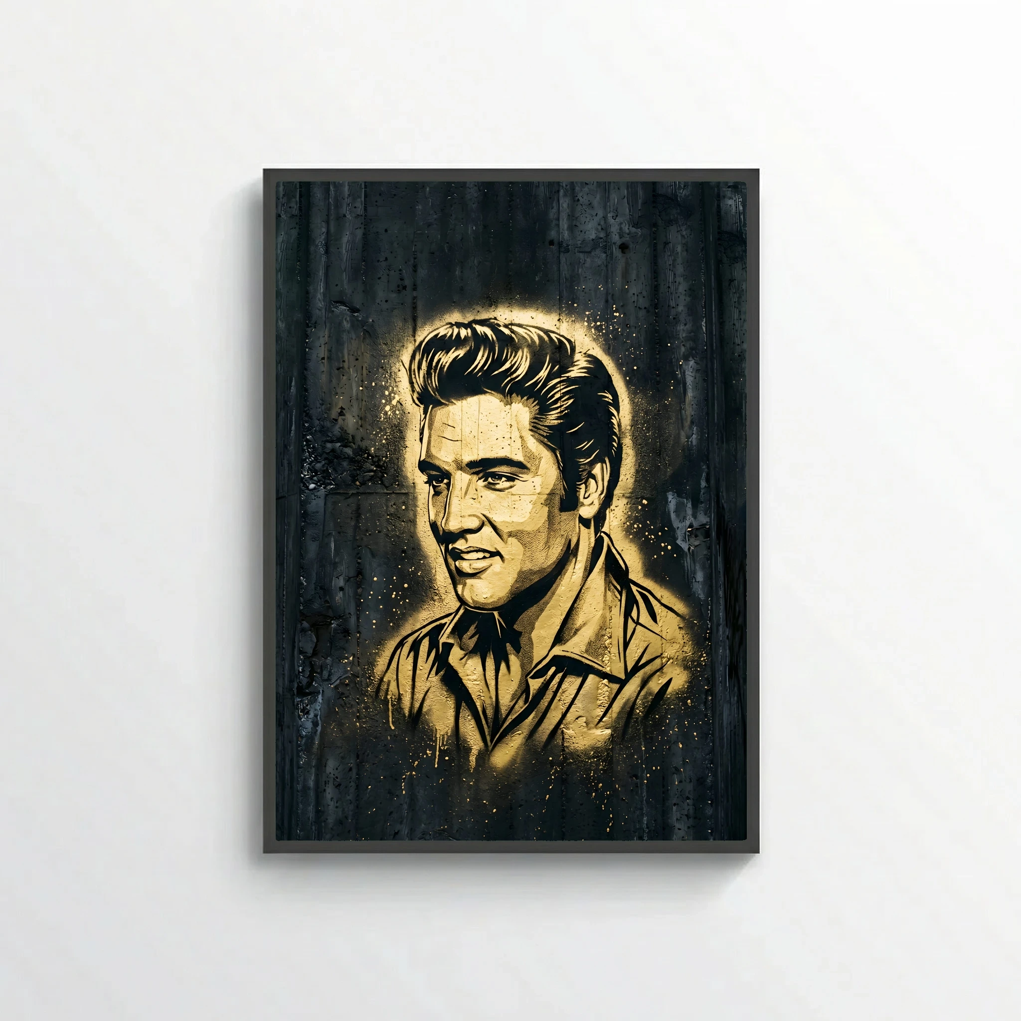 Elvis Presley Graffiti in Gold