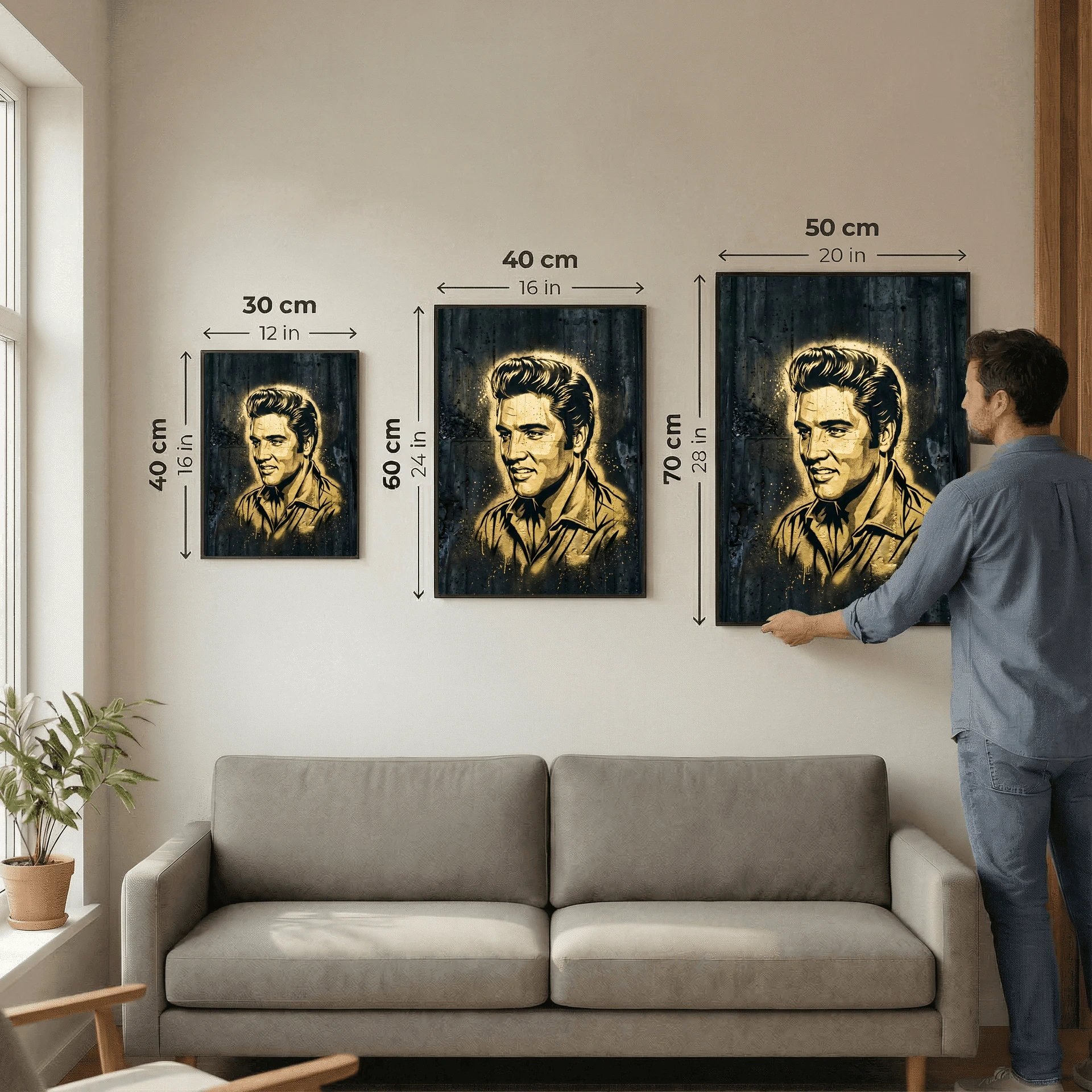 Elvis Presley Graffiti in Gold