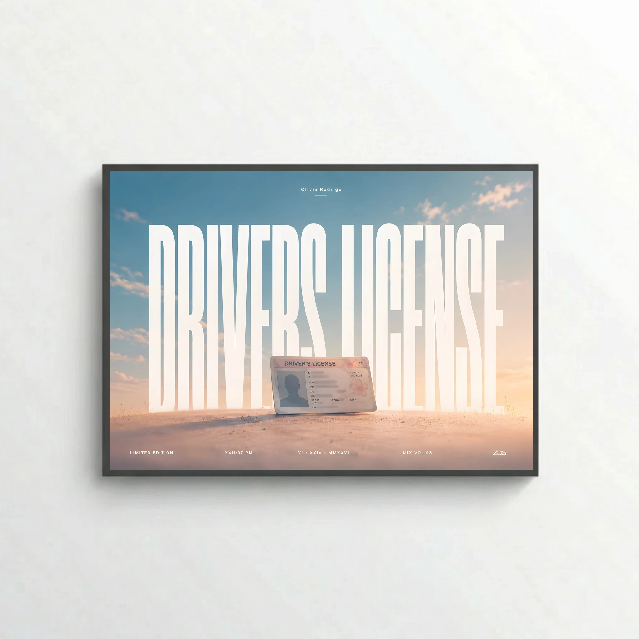 DRIVERS LICENSE - Editorial Series - Music Wall Art Posters